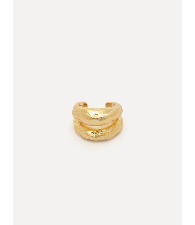 LES SOEURS LS EARCUFF JUNE DOUBLE GOUD