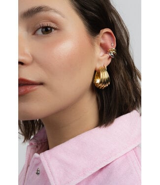 LES SOEURS LS EARCUFF JUNE DOUBLE GOUD