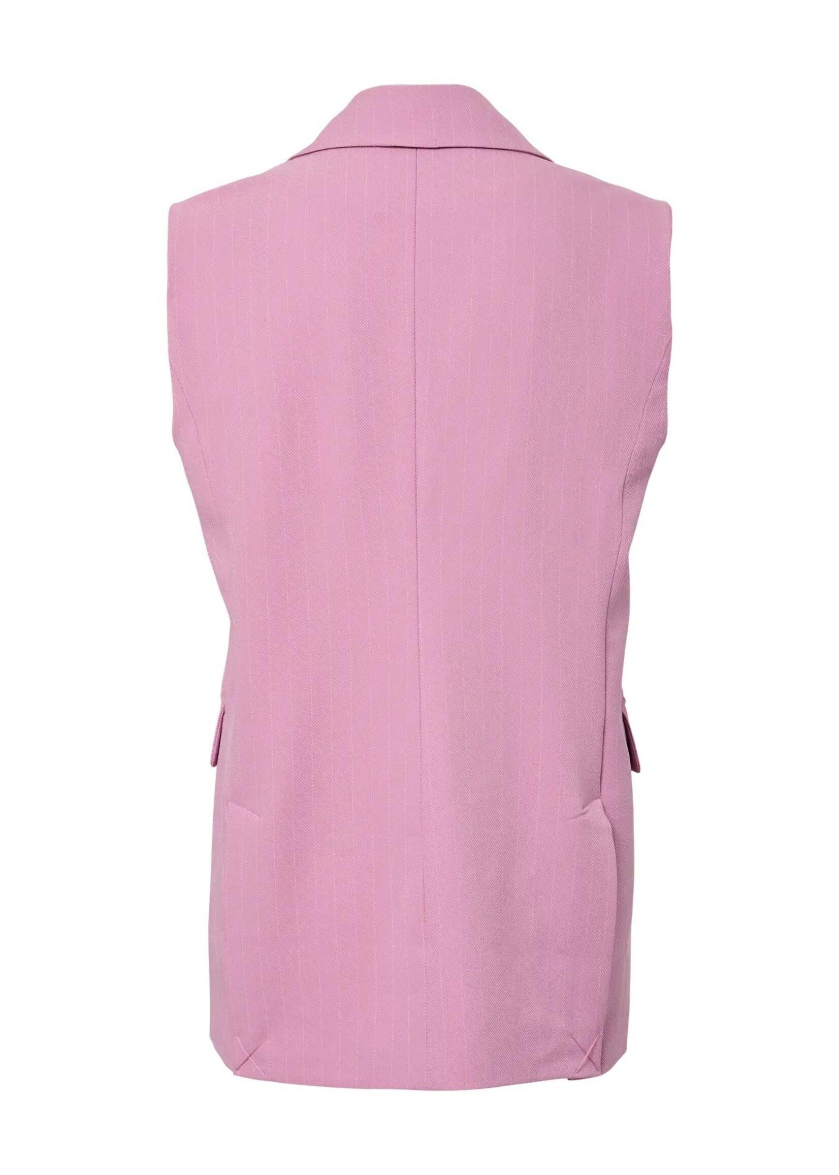 YAS YASTUMLA SL WAISTCOAT MOONLITE MAUVE/WHITE