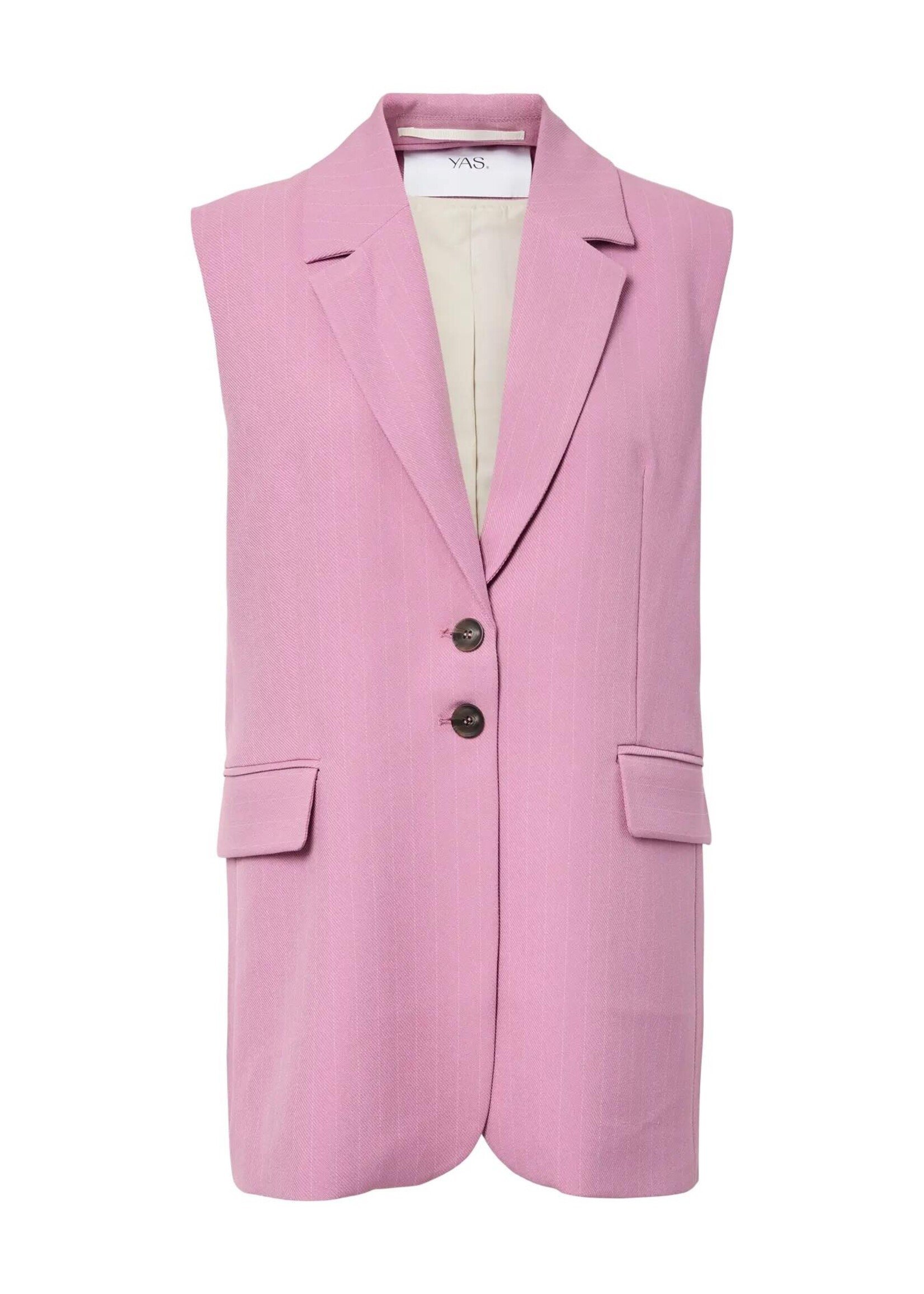 YAS YASTUMLA SL WAISTCOAT MOONLITE MAUVE/WHITE