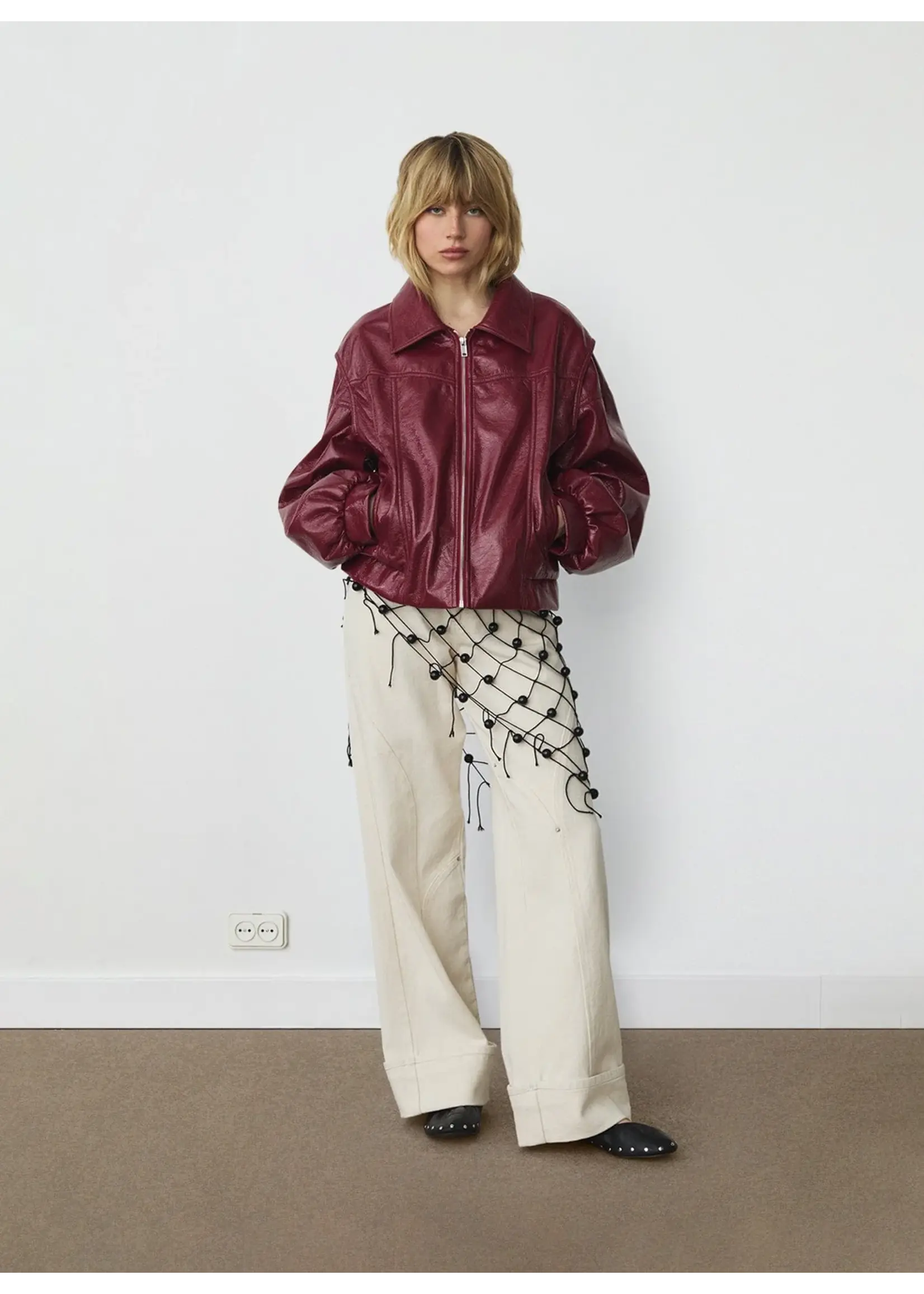 LAAGAM LA CUPIDO BOMBER JACKET RED