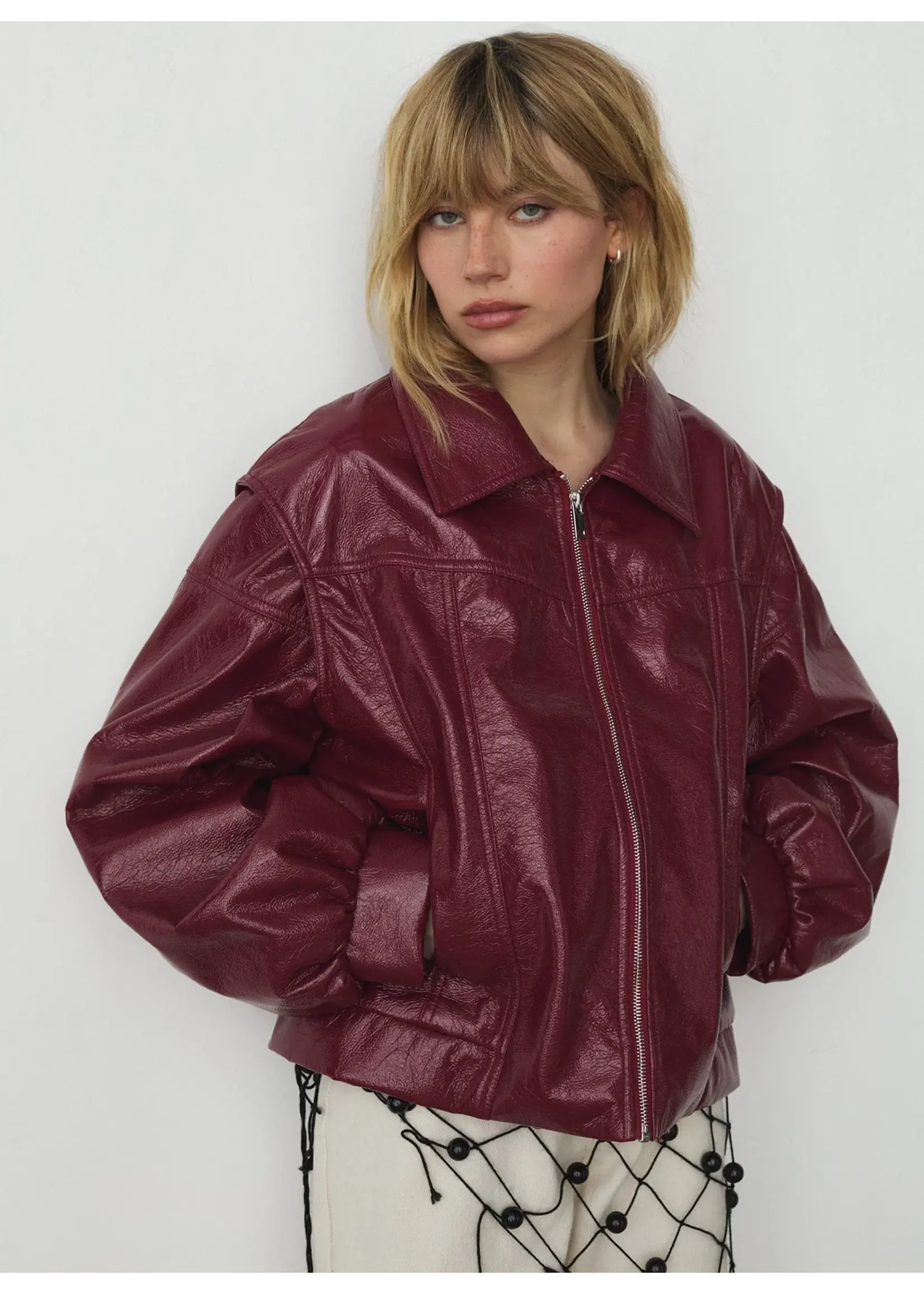 LAAGAM LA CUPIDO BOMBER JACKET RED