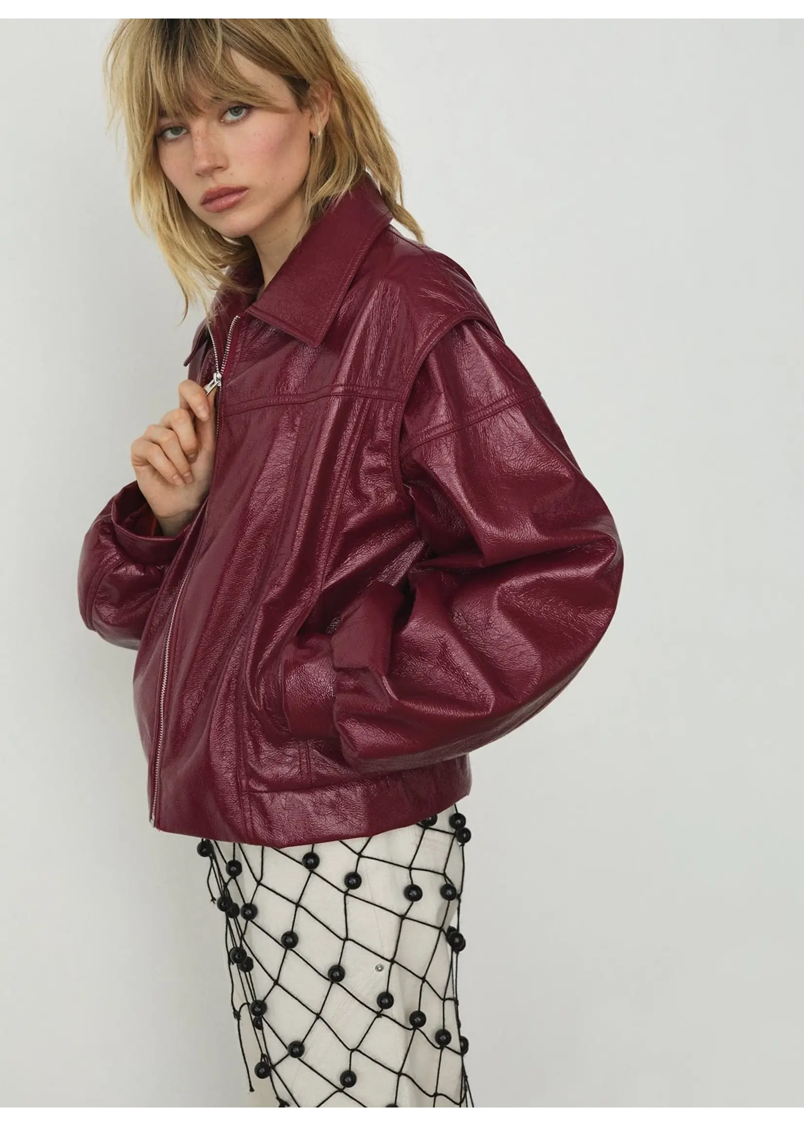 LAAGAM LA CUPIDO BOMBER JACKET RED