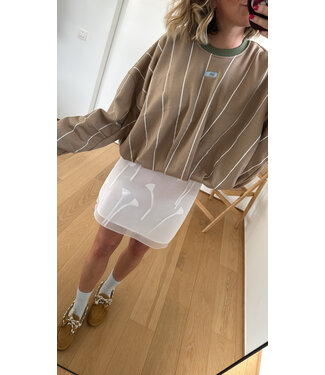 LAAGAM LA KELLY SWEAT BEIGE STRIPED