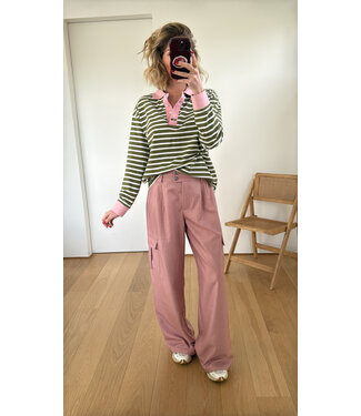 LAAGAM LA TIRSA CARGO PANTS PINK