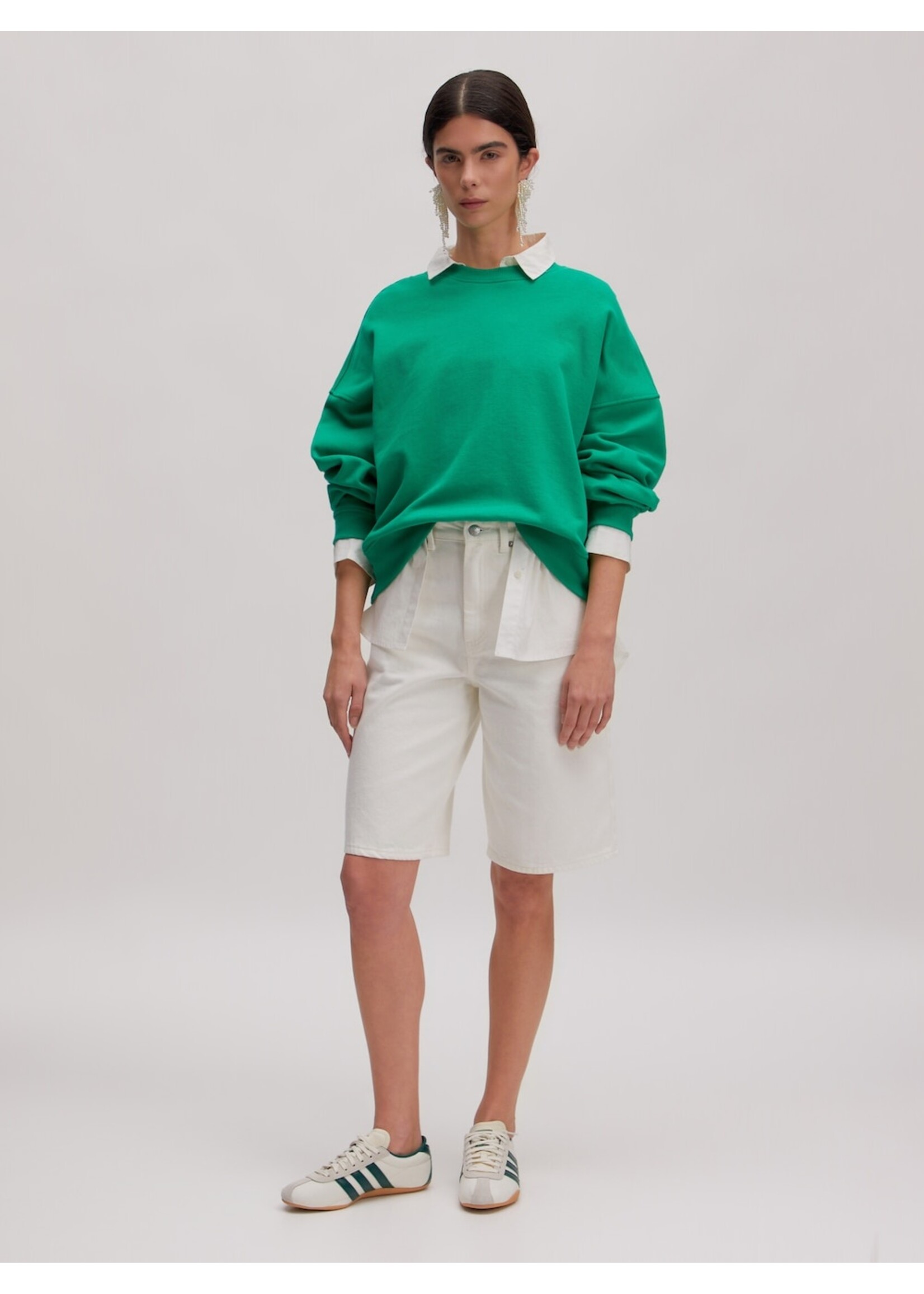 EDITED ED ADDISON DENIM SHORTS WHITE