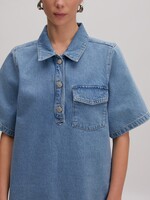 EDITED ED ASTA DENIM DRESS SS LIGHT BLUE