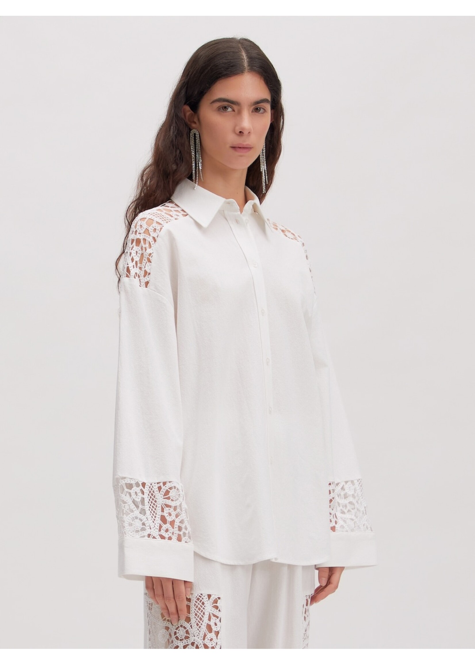 EDITED ED ORANIA LS SHIRT WHITE