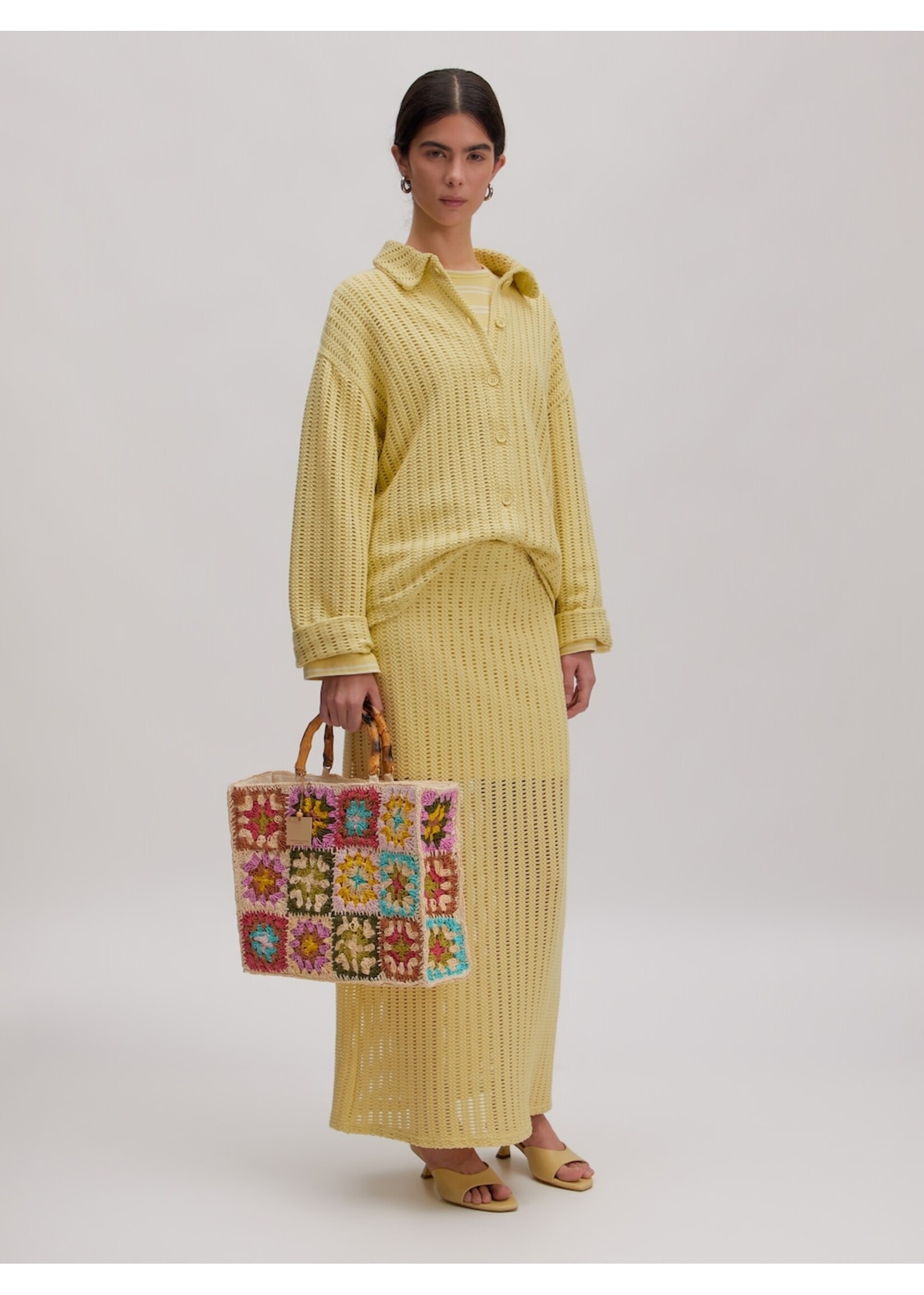 EDITED ED NEO POLO SHIRT LS DUSTY YELLOW