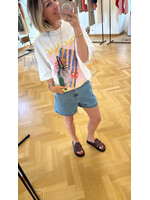 EDITED ED TELA DENIM SHORTS LIGHT BLUE