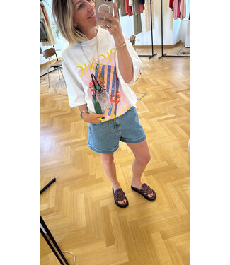 EDITED ED TELA DENIM SHORTS LIGHT BLUE