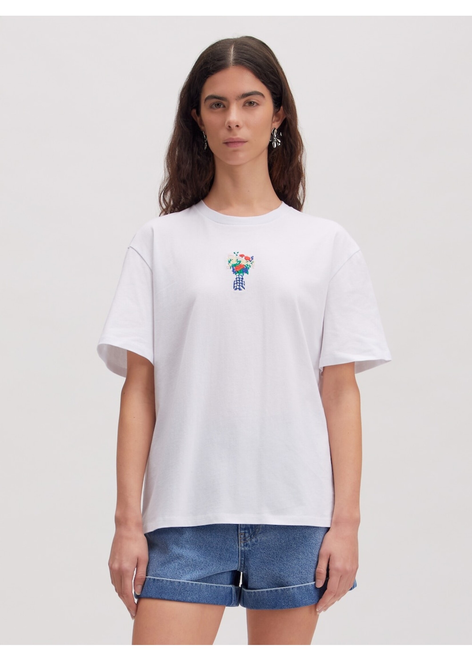EDITED ED MILLY T-SHIRT SS  WHITE/PRINT VASE