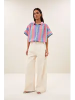 BY-BAR BB SUNNY SS BLOUSE RAINBOW STRIPE
