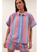 BY-BAR BB SUNNY SS BLOUSE RAINBOW STRIPE