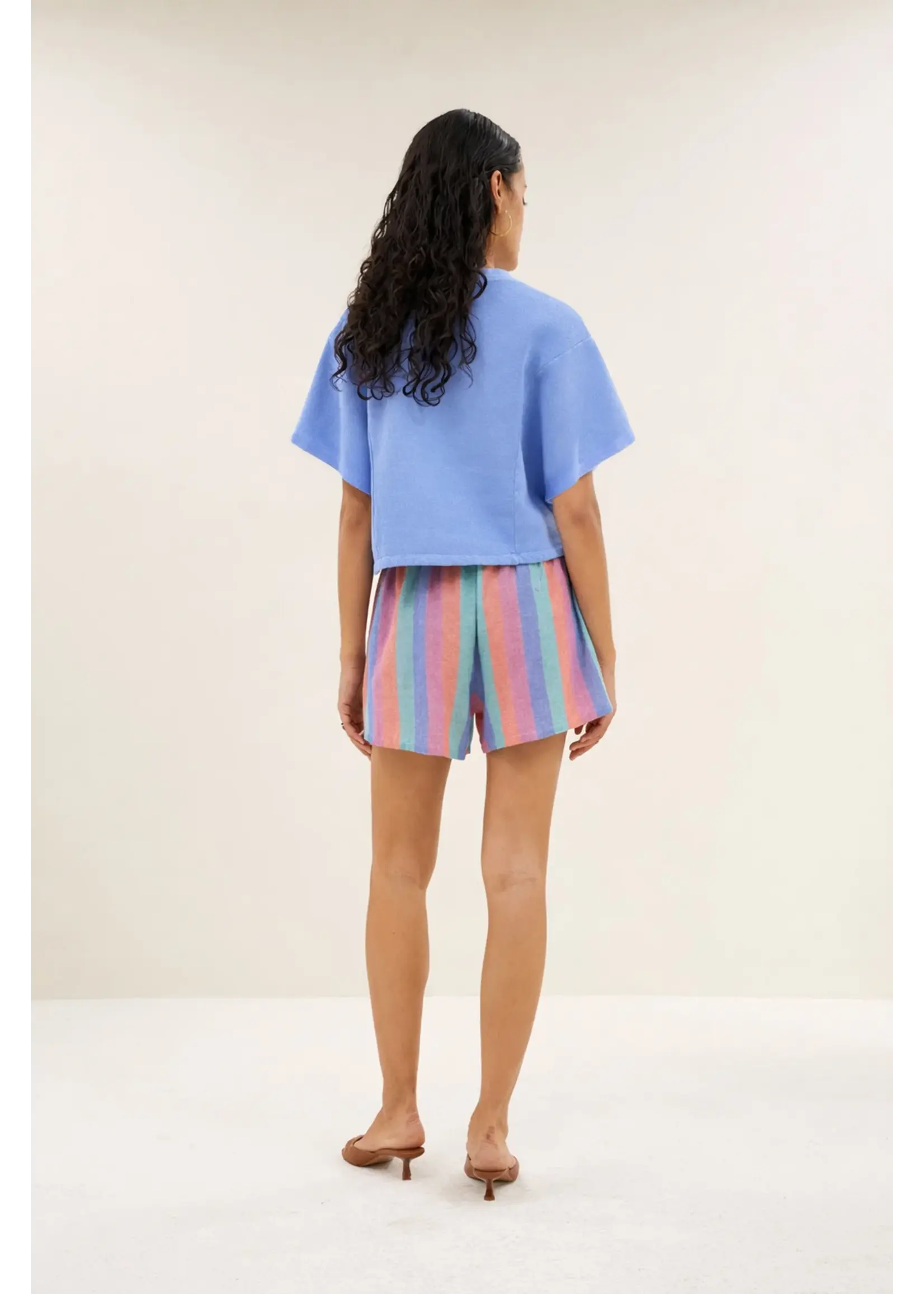 BY-BAR BB SUKI SS SWEAT TOP CITY BLUE