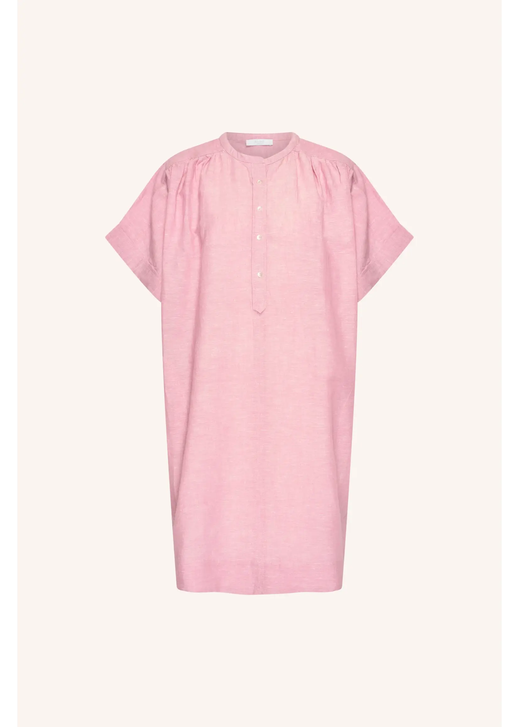 BY-BAR BB AMBER LINEN SS DRESS DUSTY PINK