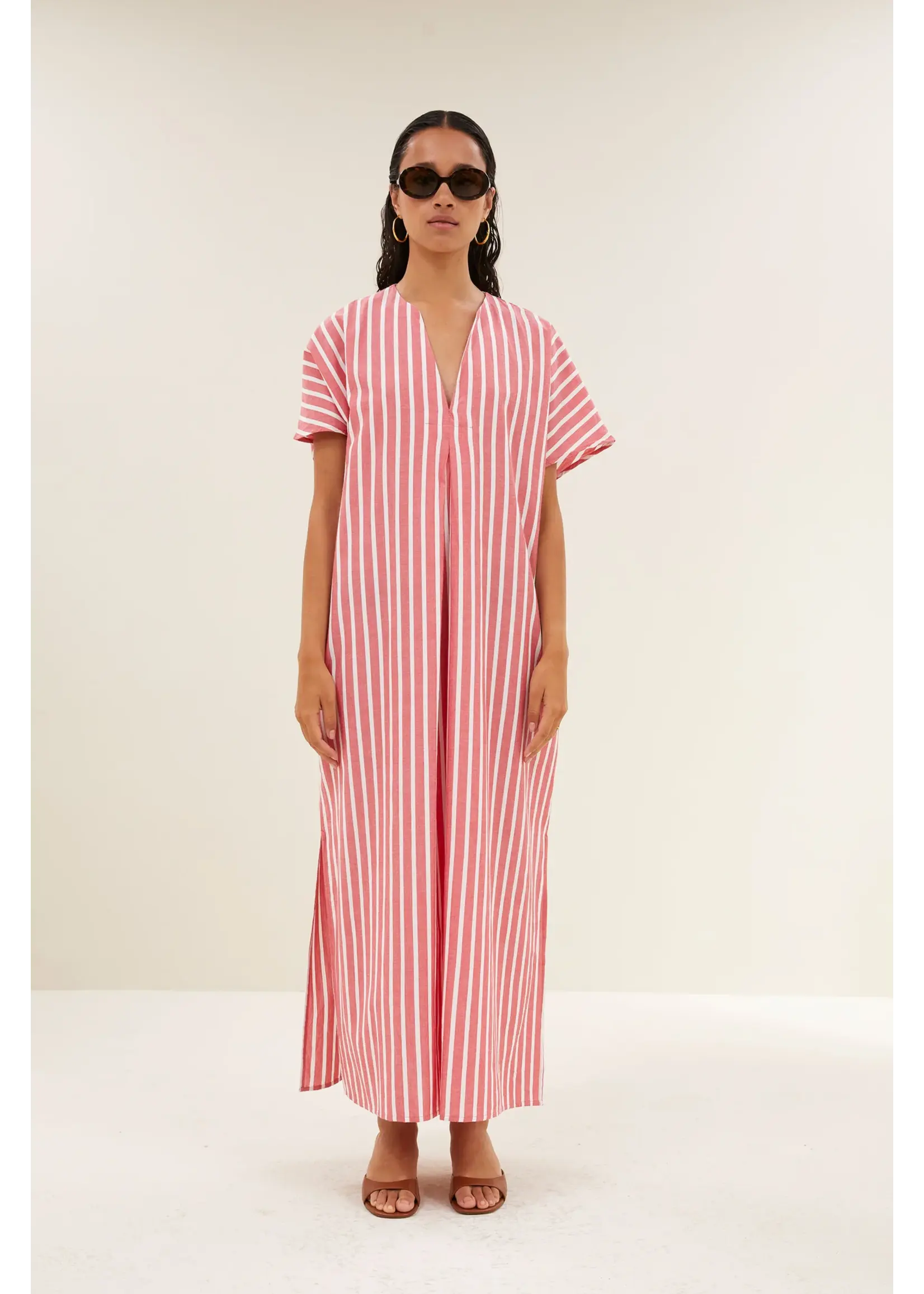 BY-BAR BB BALI SS DRESS RED STRIPE