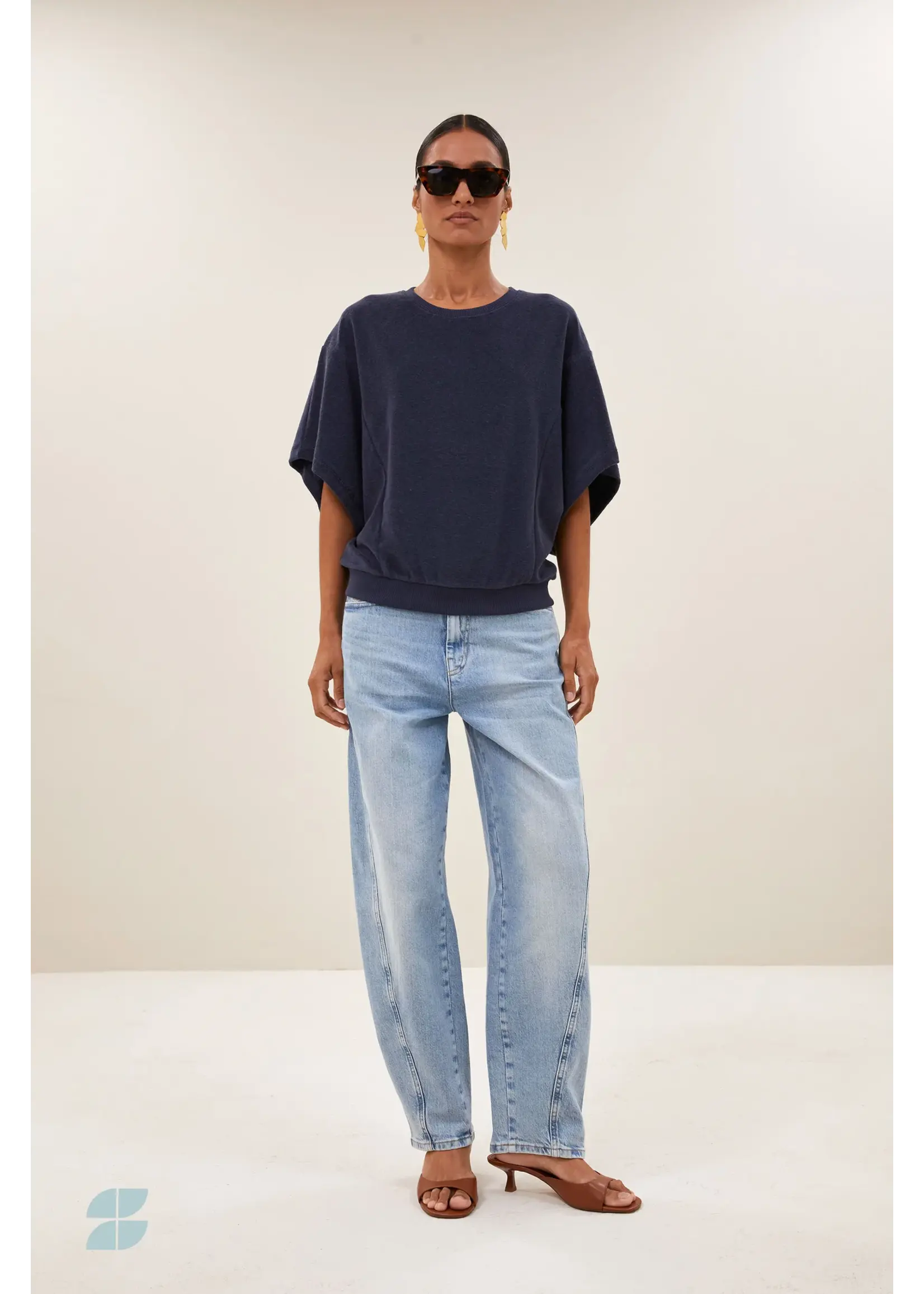 BY-BAR BB NUKI SLUB TOP MIDNIGHT