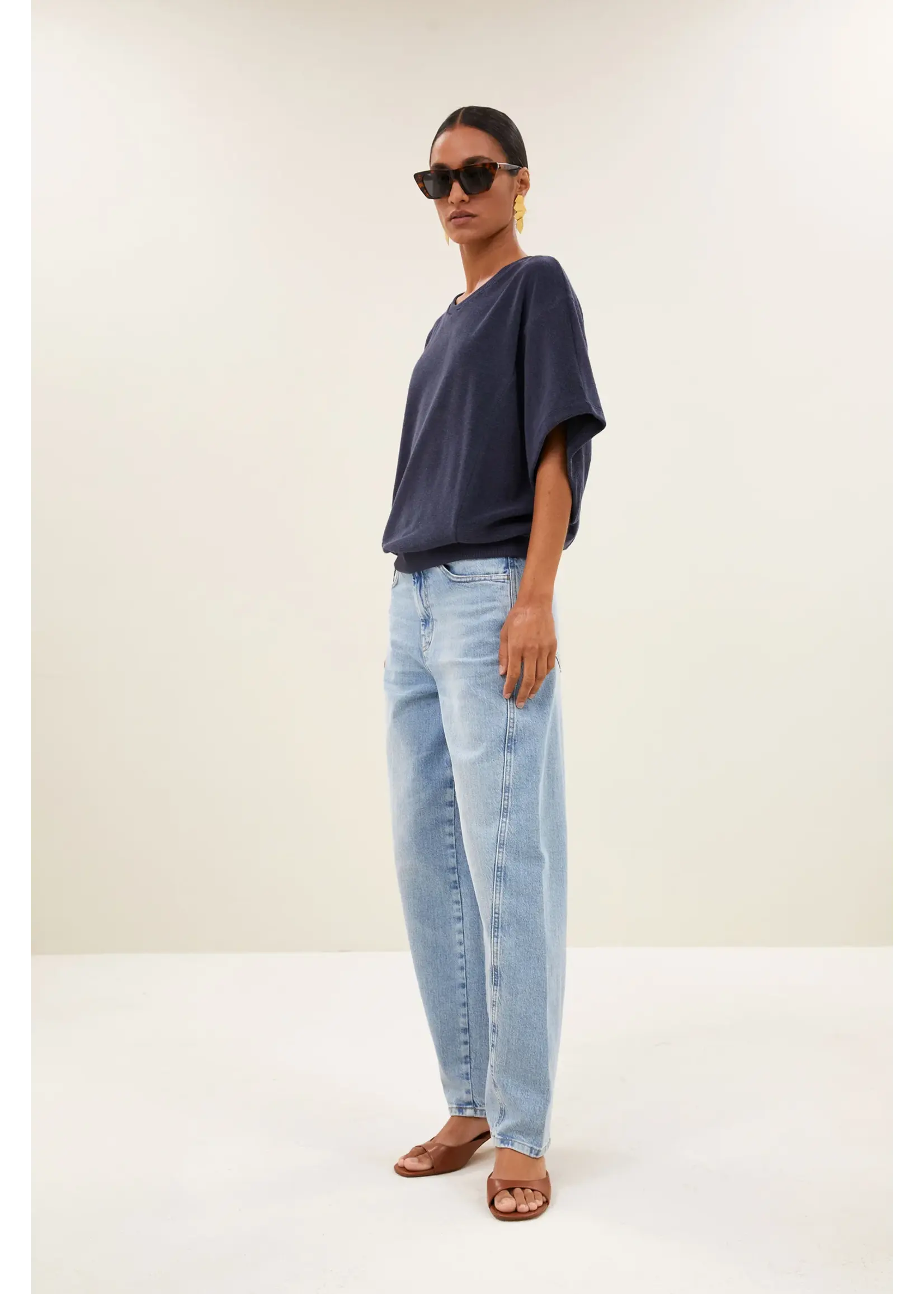 BY-BAR BB NUKI SLUB TOP MIDNIGHT