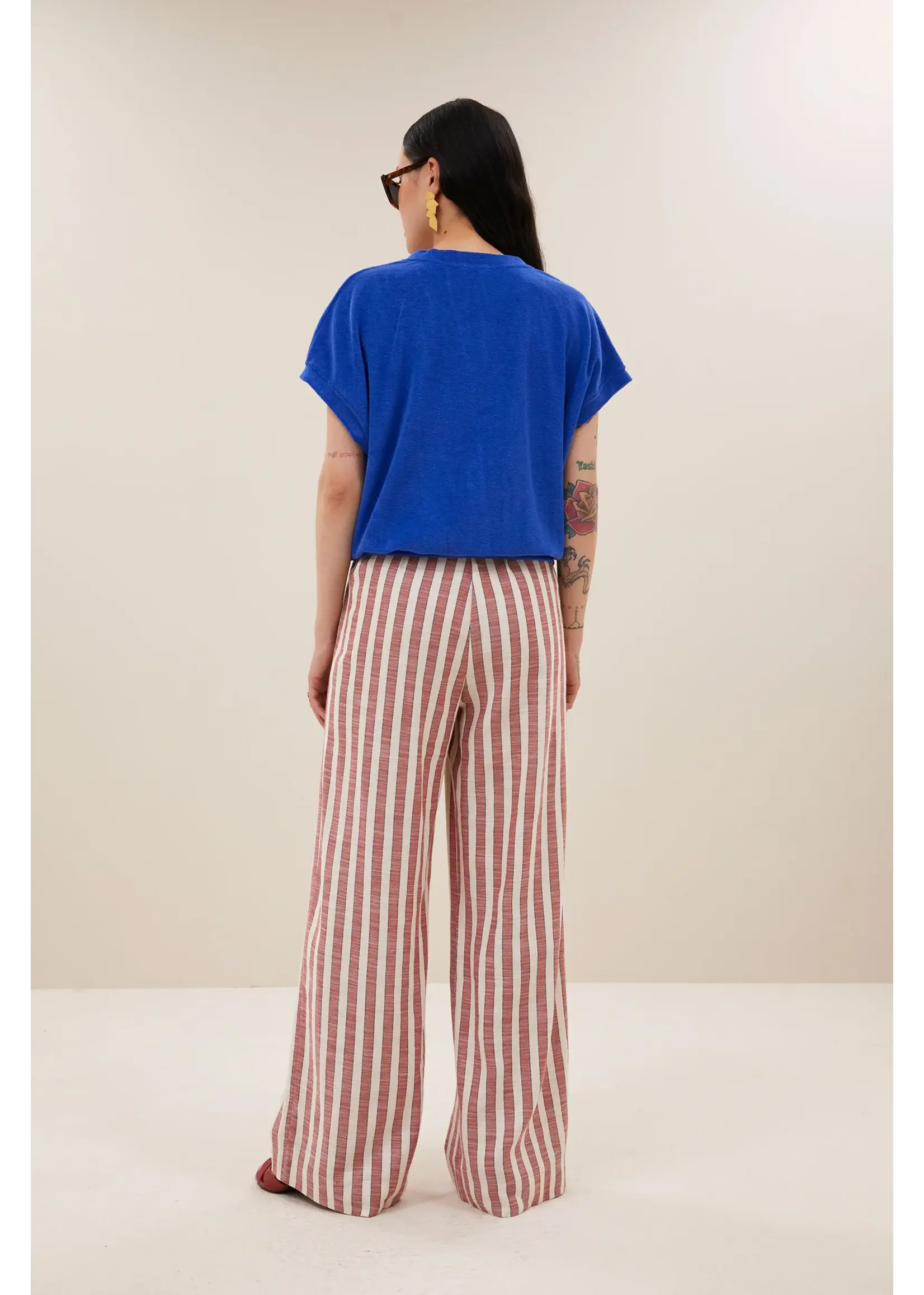 BY-BAR BB TYLER SLUB TOP AZUL BLUE