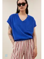 BY-BAR BB TYLER SLUB TOP AZUL BLUE