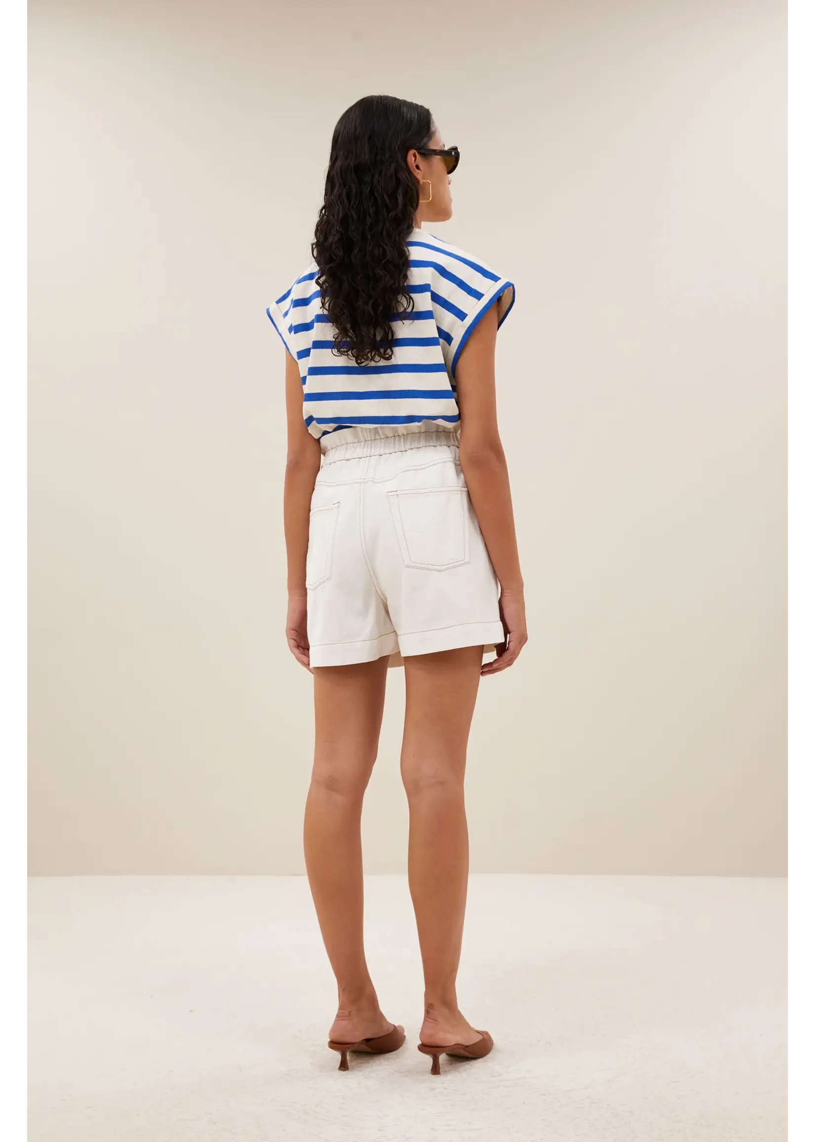 BY-BAR BB LEON TWILL SHORT CLOUD WHITE