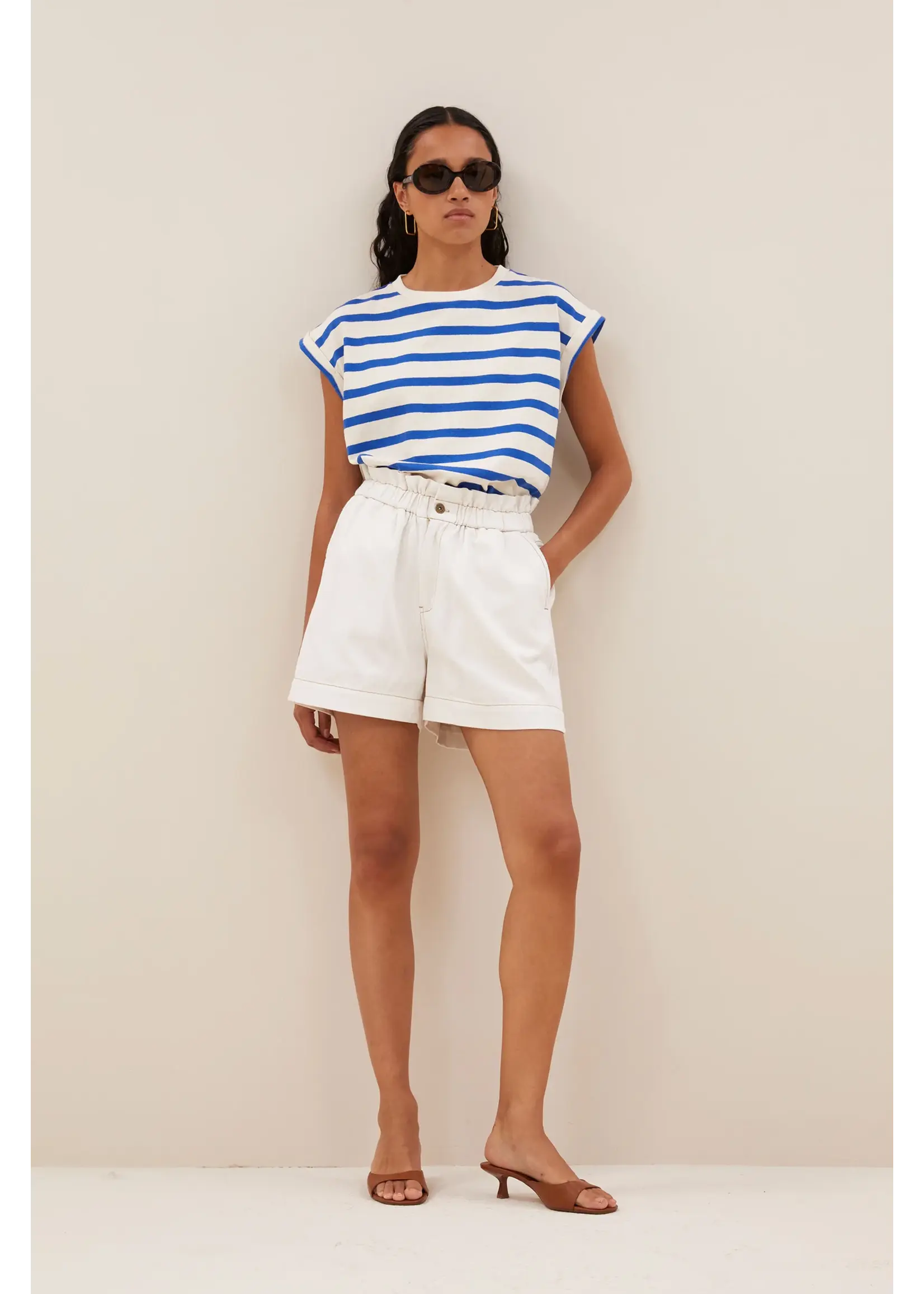 BY-BAR BB LEON TWILL SHORT CLOUD WHITE