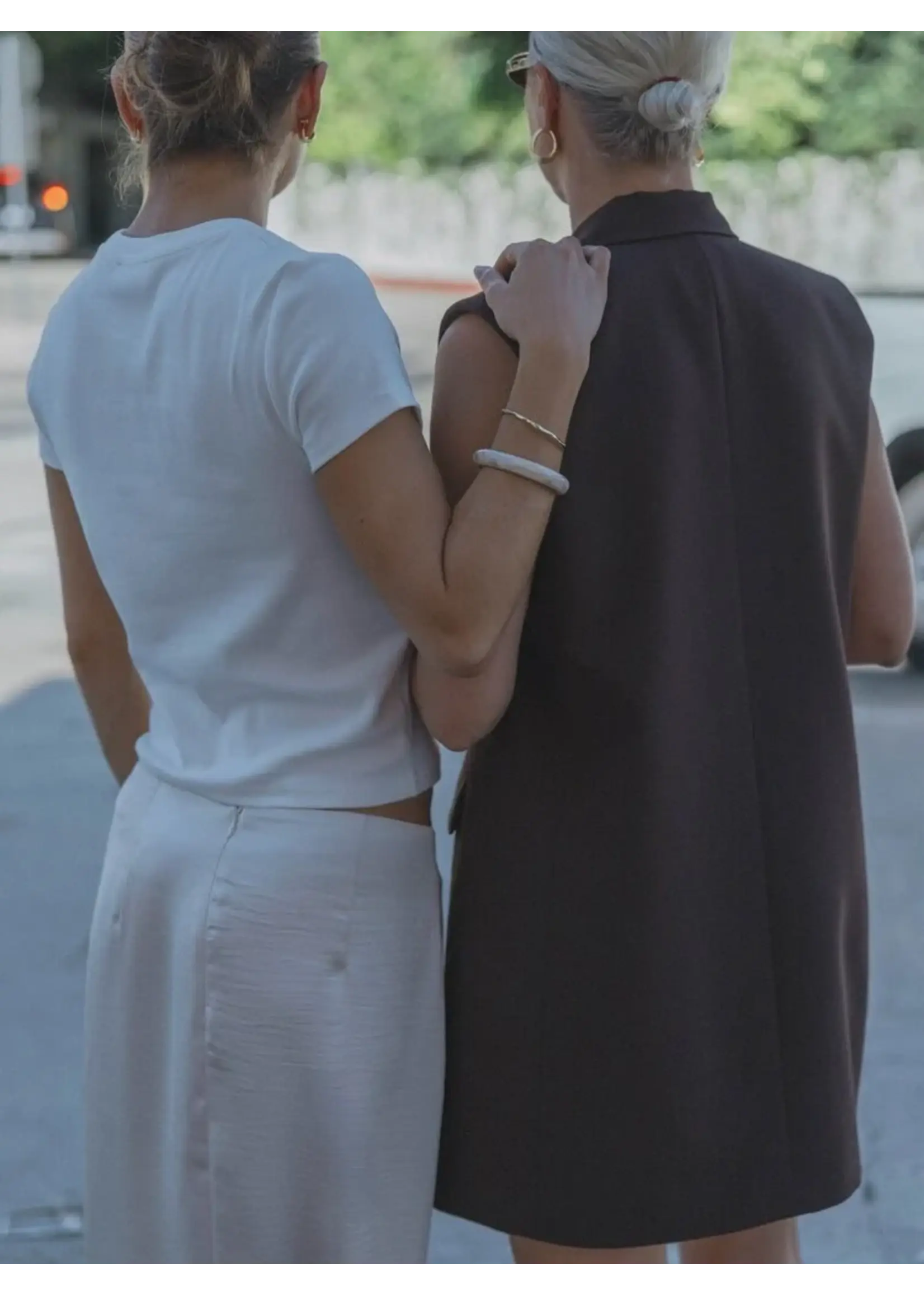 LES SOEURS LS CELIA LACE SKIRT ECRU