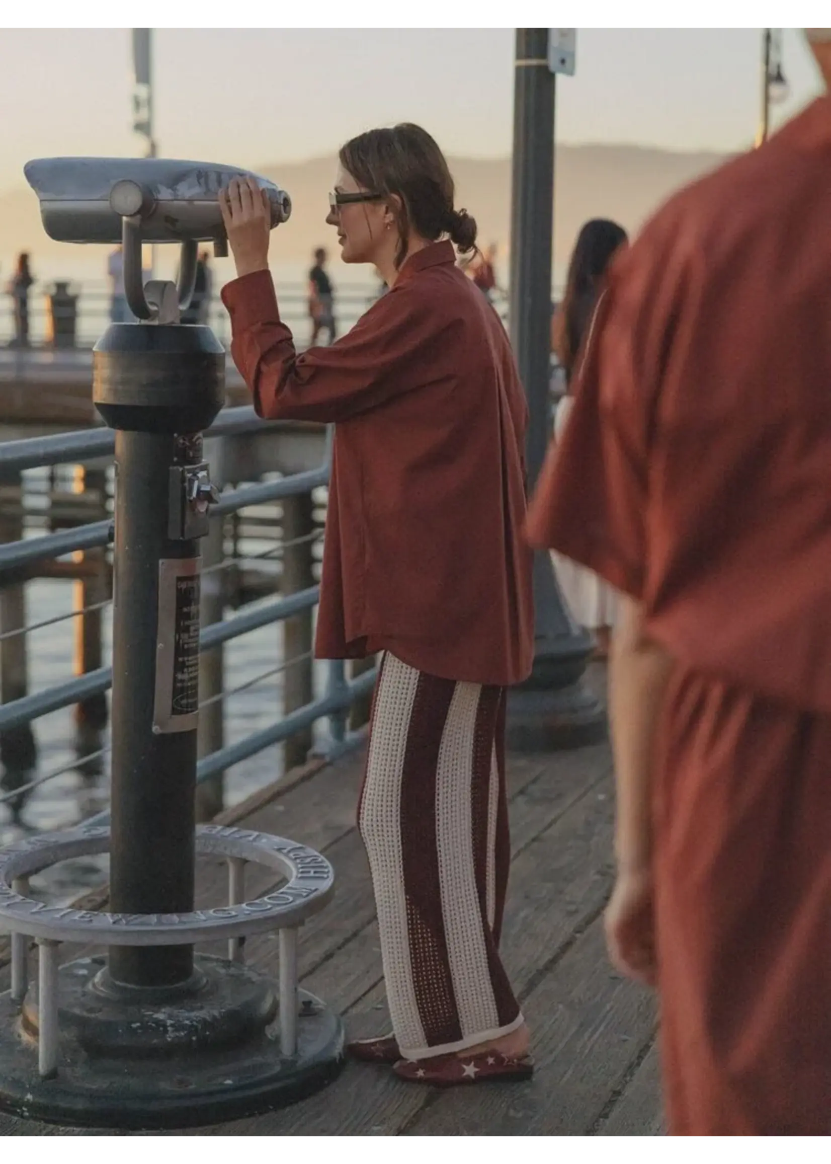 LES SOEURS LS YARA SHIRT BORDEAUX