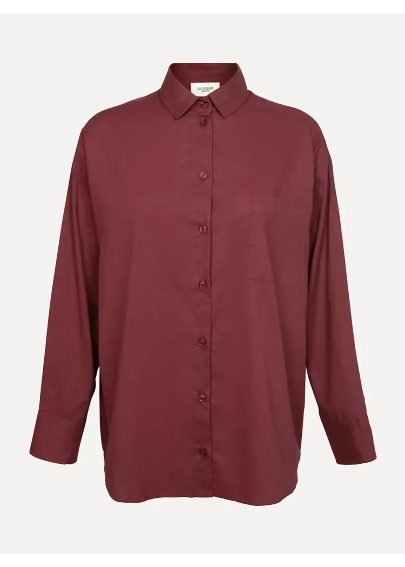 LES SOEURS LS YARA SHIRT BORDEAUX