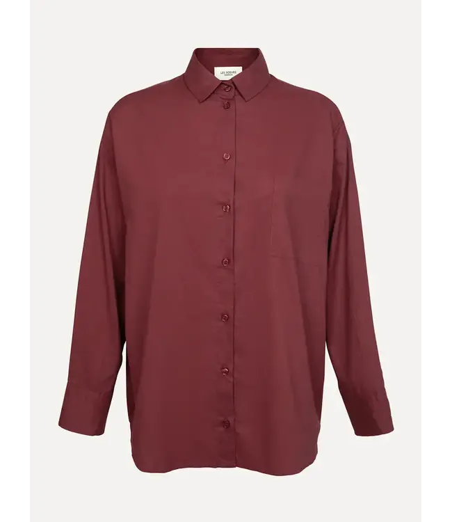 LES SOEURS LS YARA SHIRT BORDEAUX