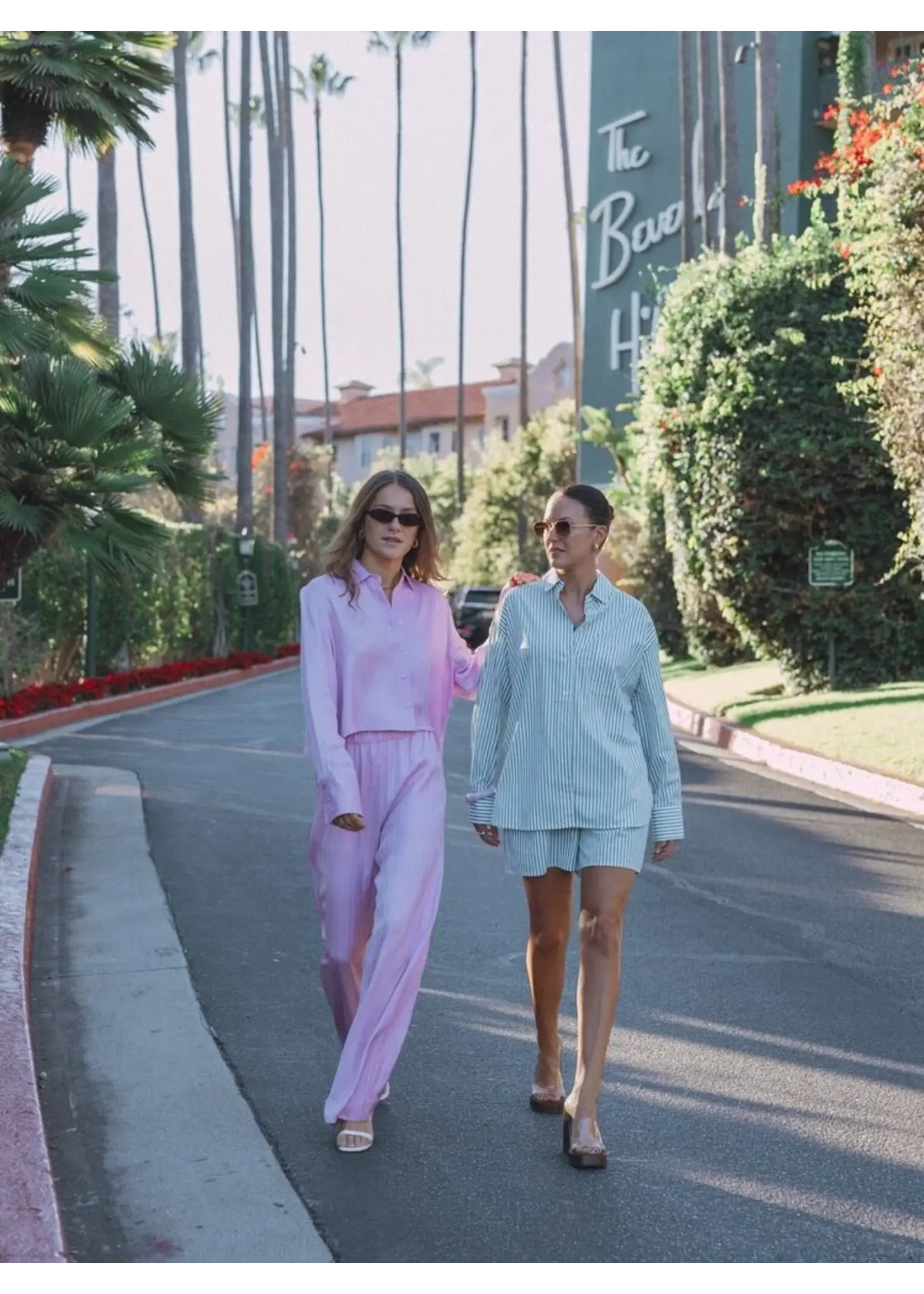 LES SOEURS LS IVY SHORTS STRIPED GREEN WHITE