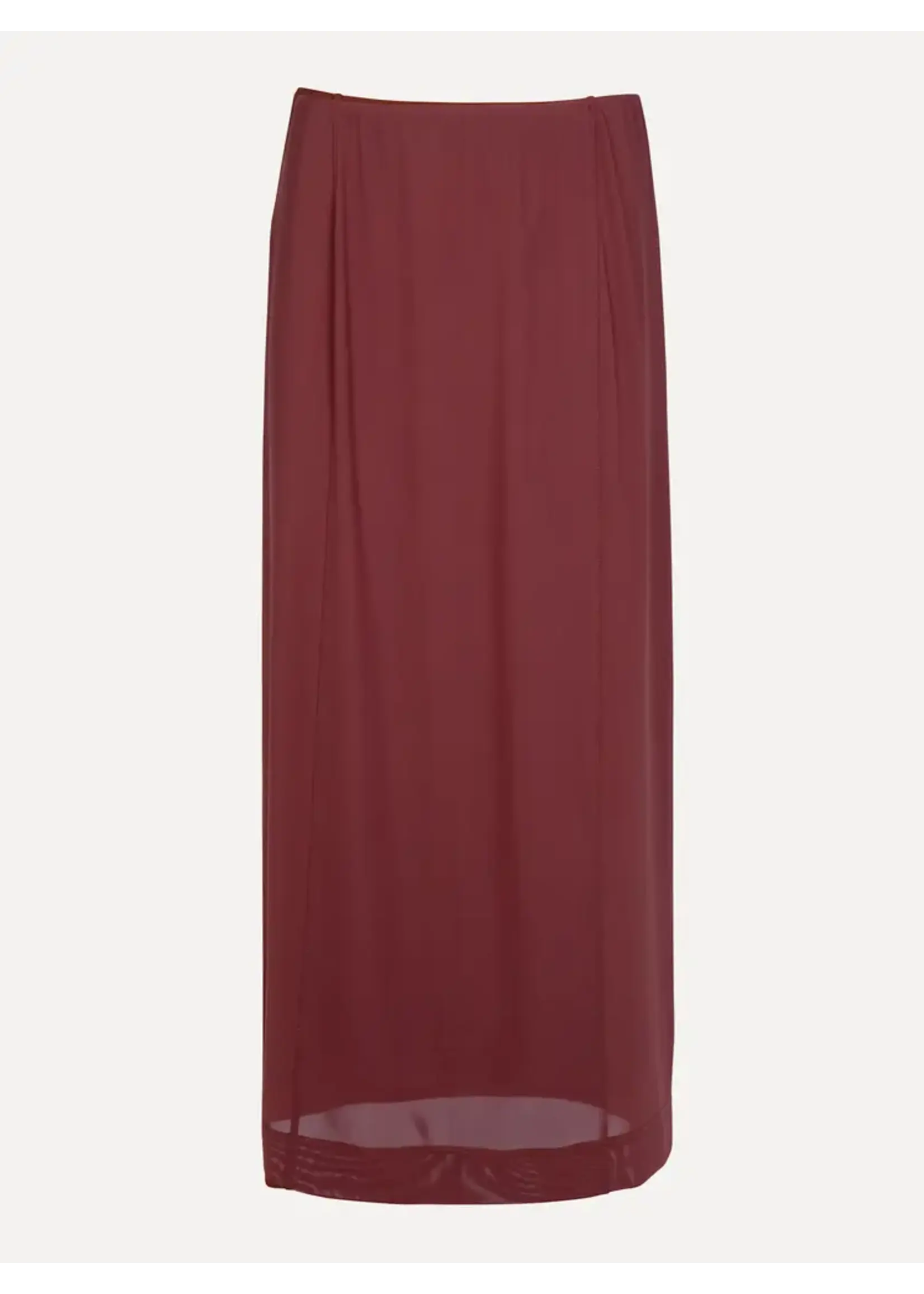 LES SOEURS LS RAIN MIDI SKIRT BORDEAUX