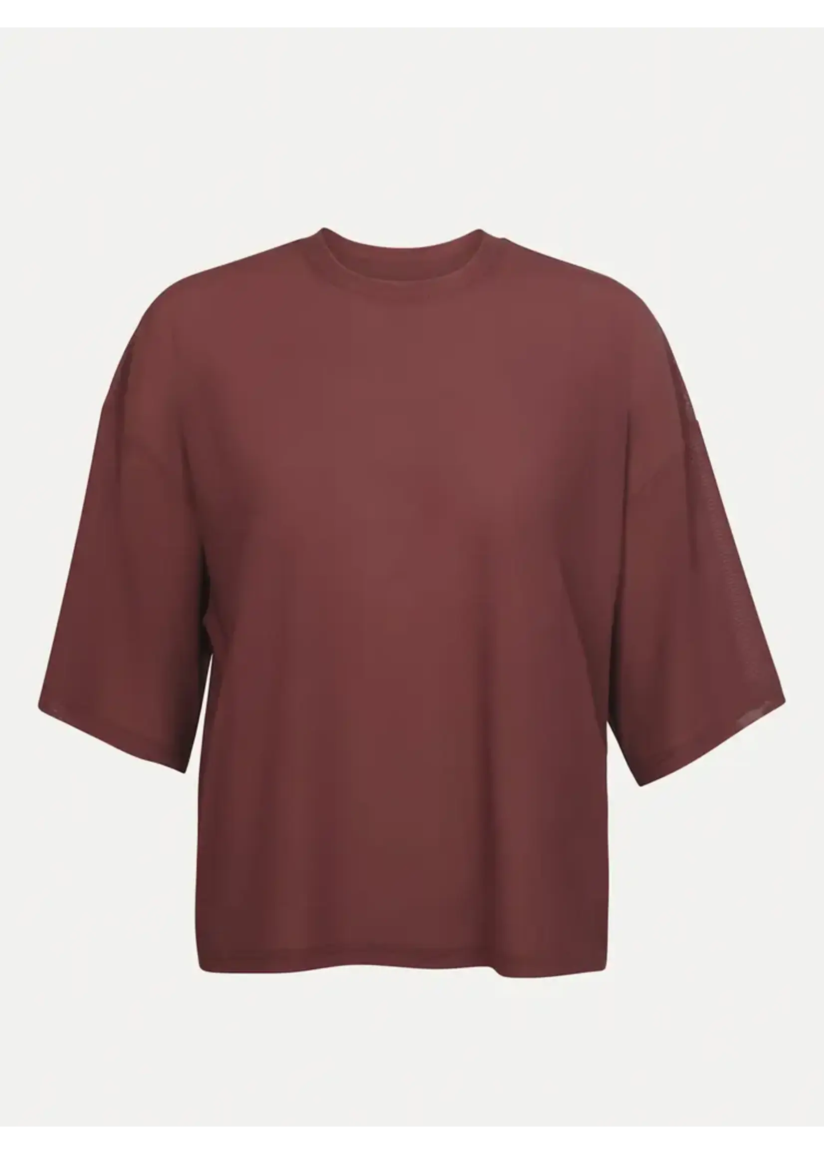 LES SOEURS LS DALLAS T-SHIRT SS BORDEAUX