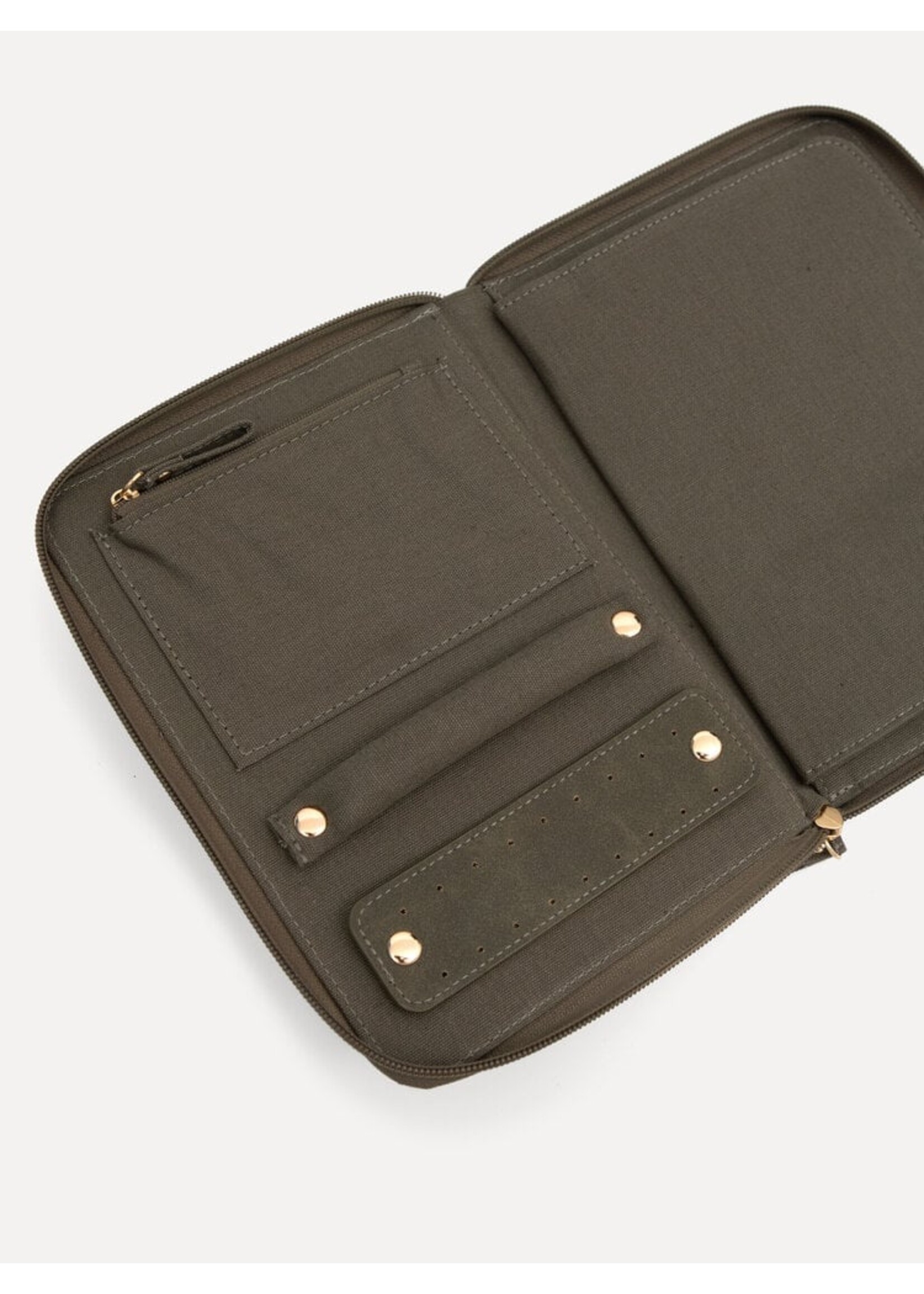 LES SOEURS LS MAE  LINNEN JUWELEN CASE KHAKI