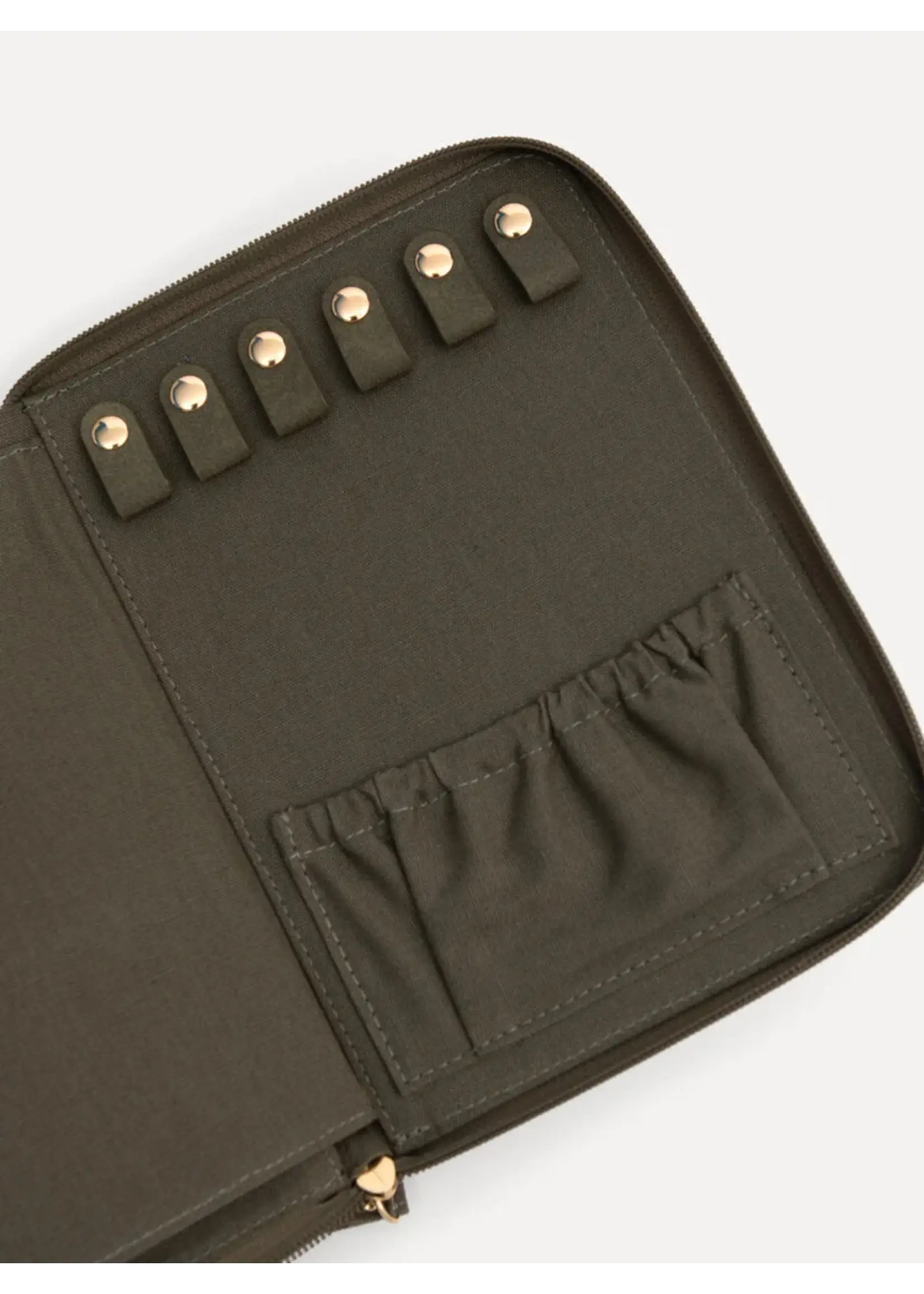 LES SOEURS LS MAE  LINNEN JUWELEN CASE KHAKI