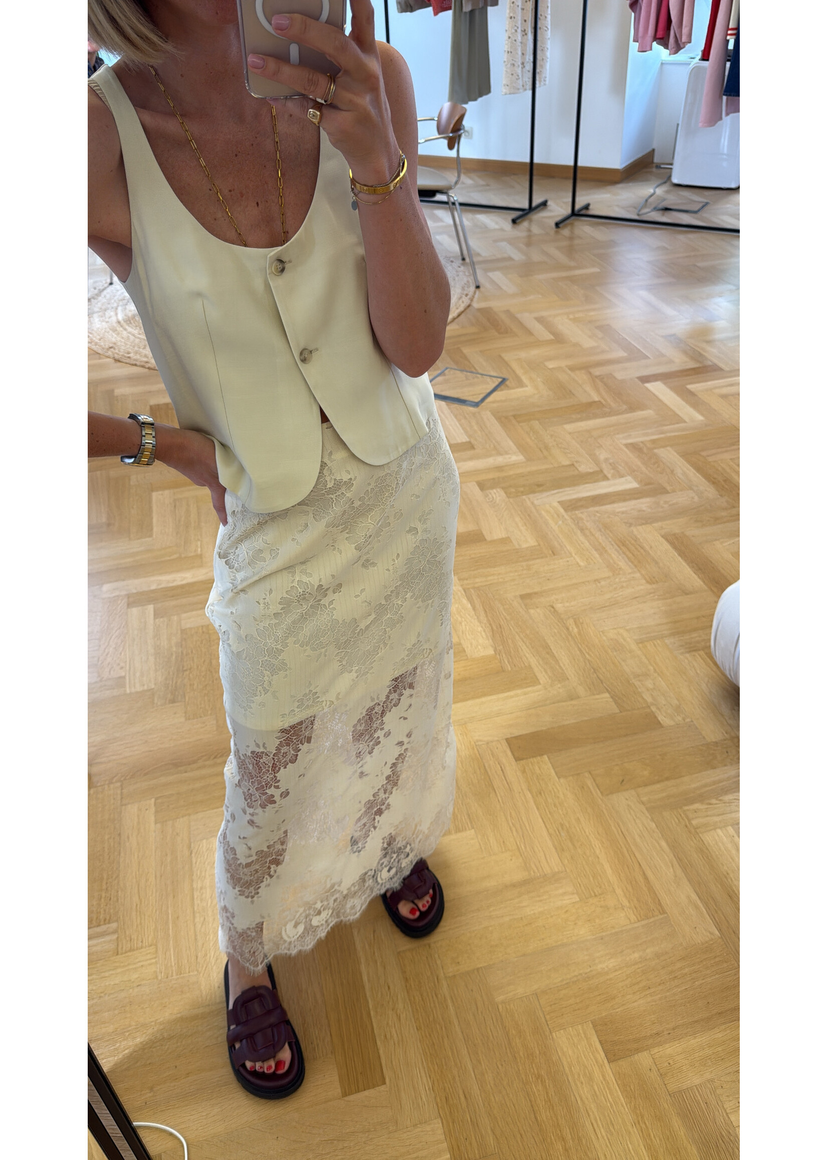 EDITED ED SHARON SKIRT ALMOND MILK