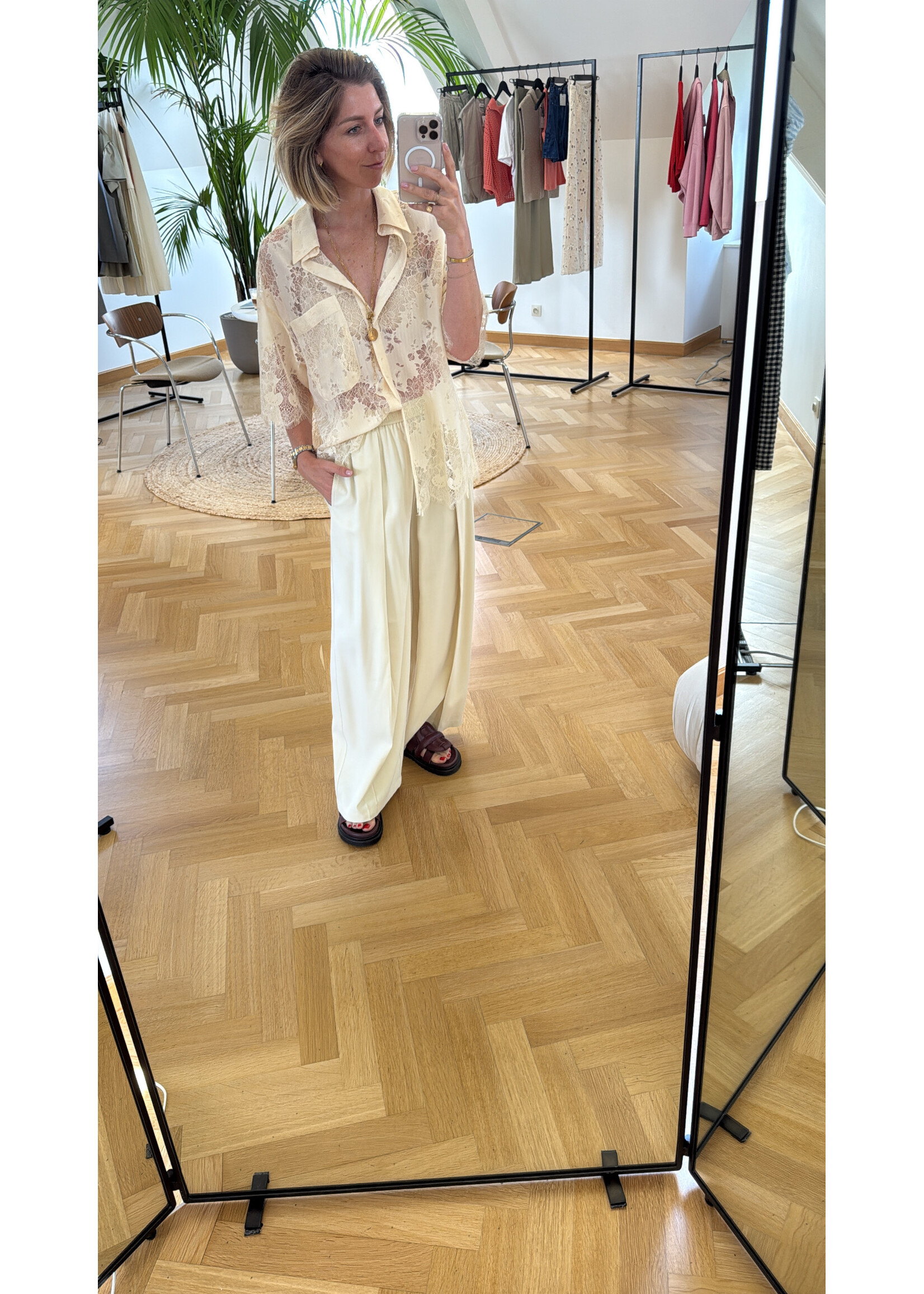 EDITED ED QUANDA TROUSERS ALMOND MILK