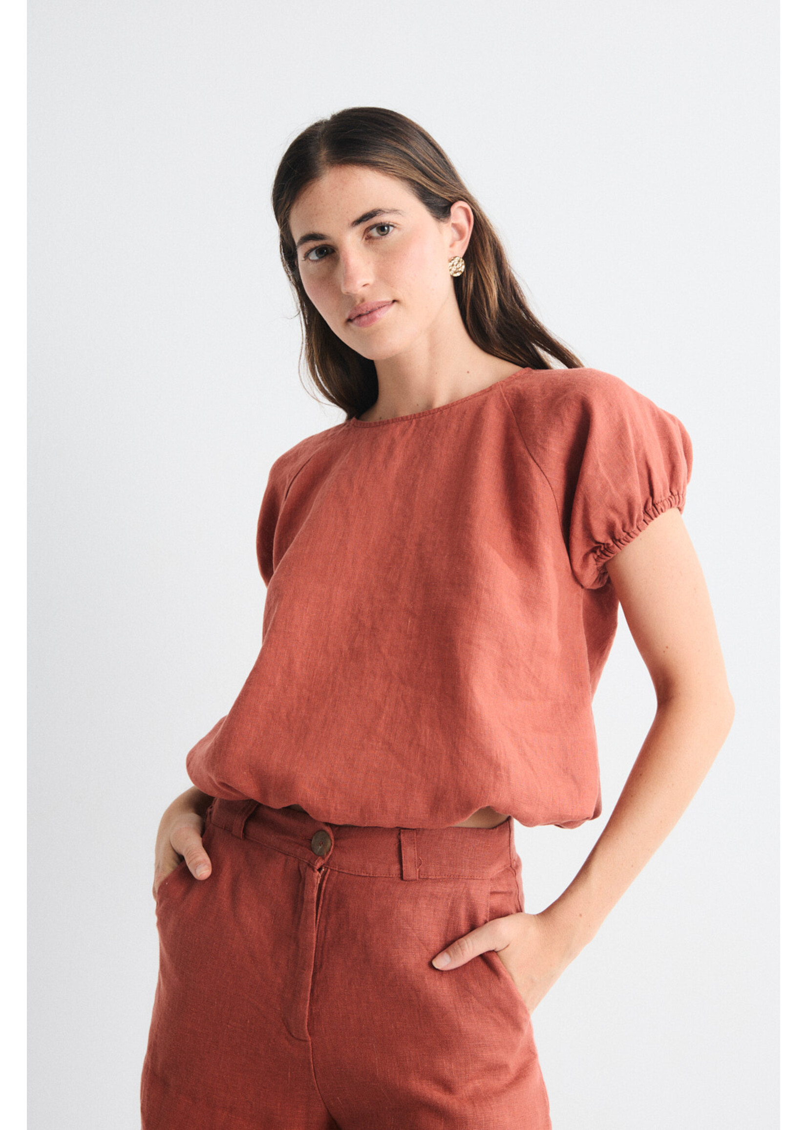 MUS & BOMBON MBB AMANECER BLOUSE ROOF TILE