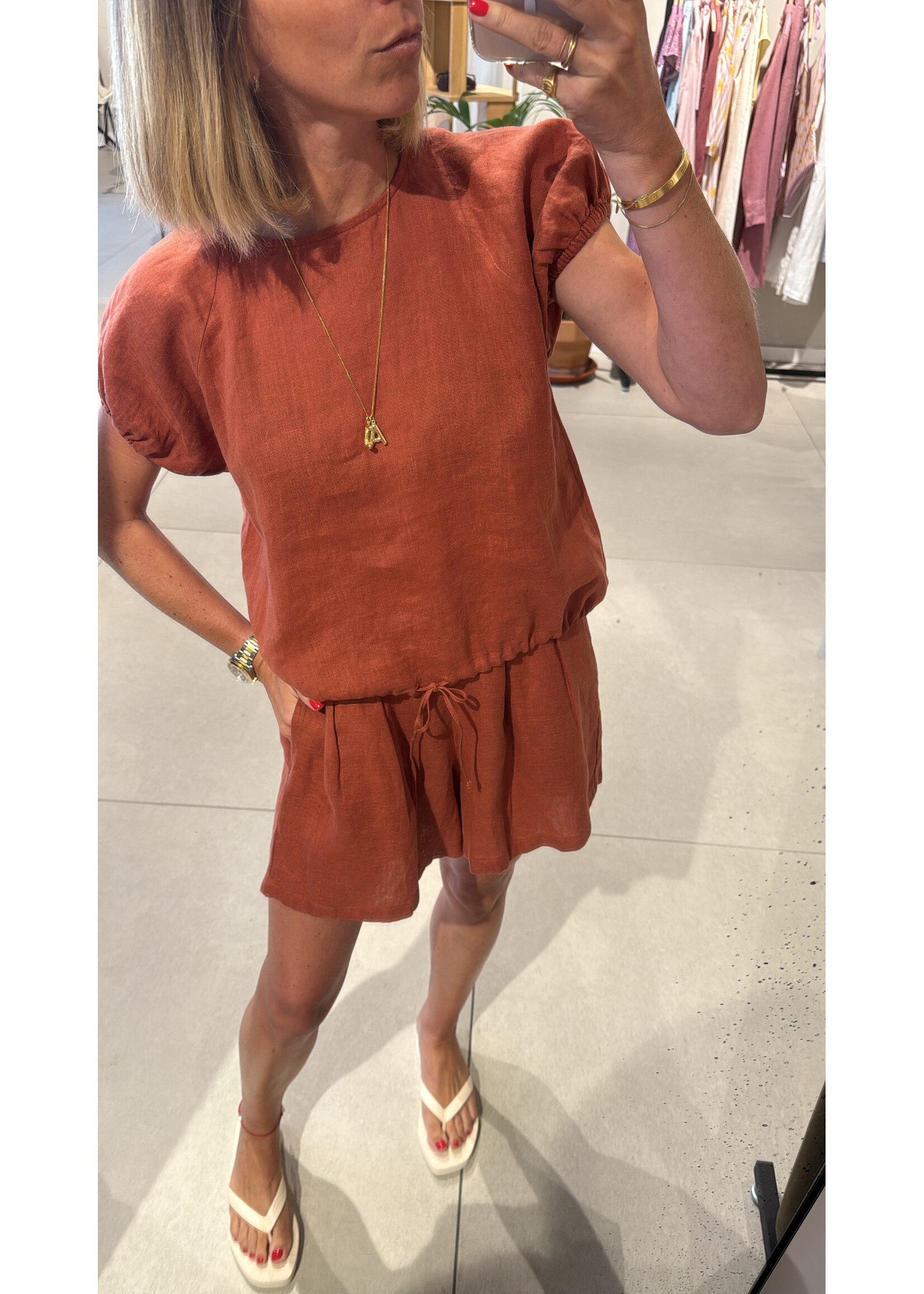 MUS & BOMBON MBB AMANECER BLOUSE ROOF TILE