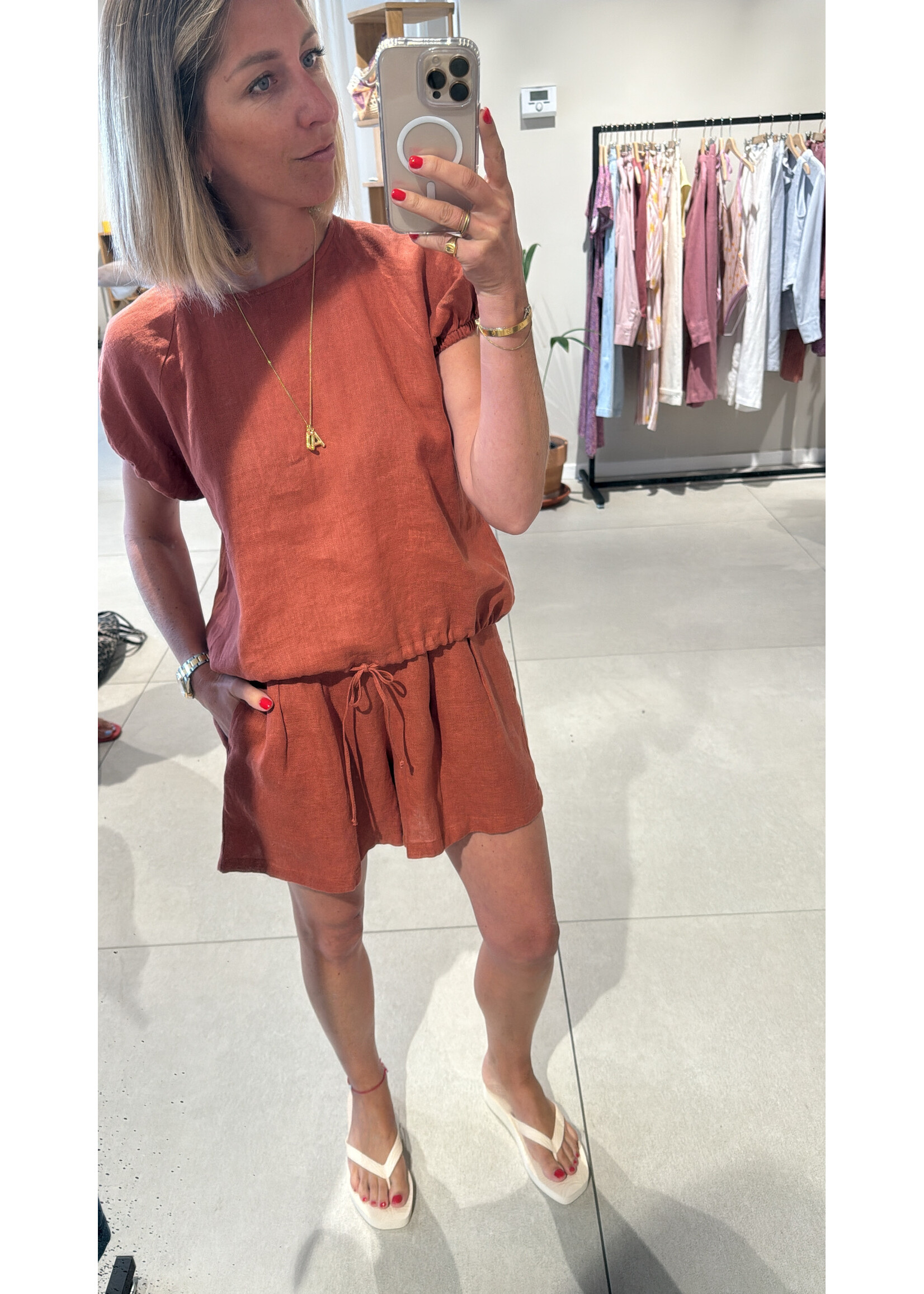 MUS & BOMBON MBB AMANECER BLOUSE ROOF TILE