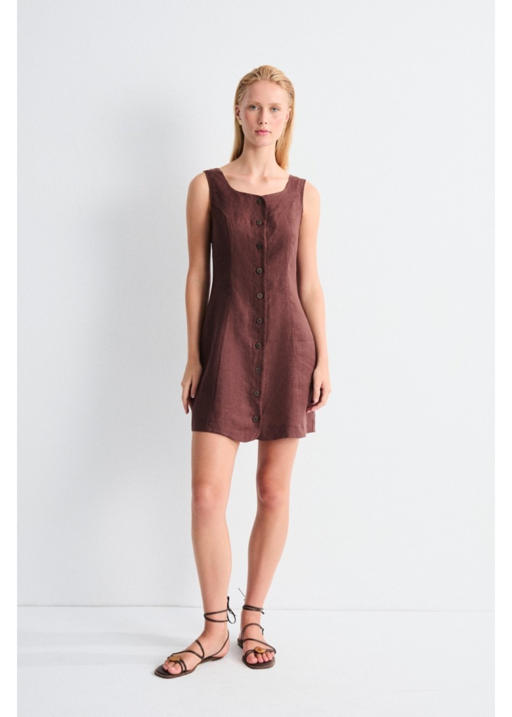 MUS & BOMBON MBB ARANI DRESS BROWN
