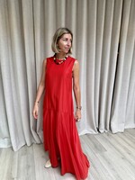 YAS YASPERA SL ANKLE DRESS POINSETTA