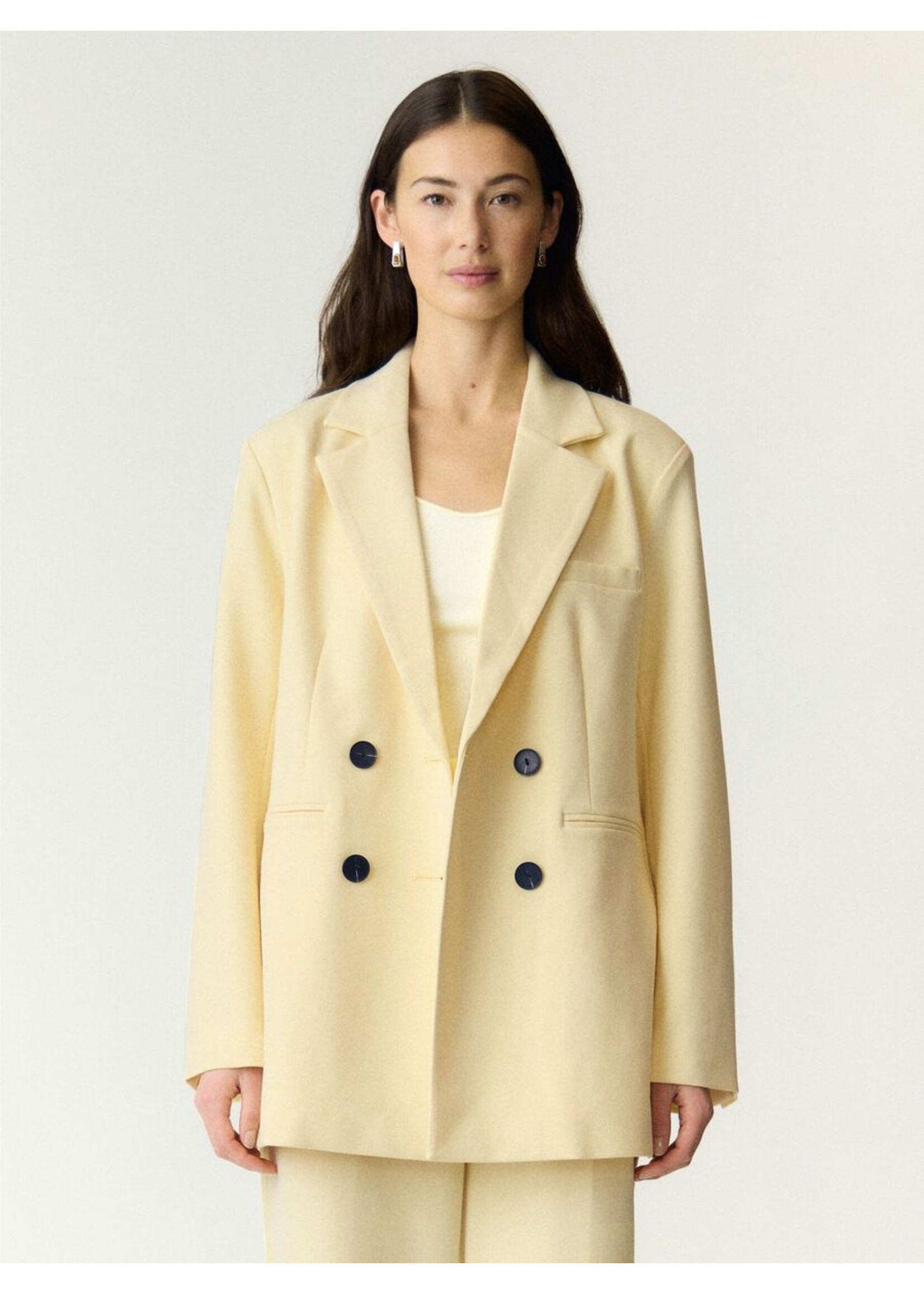 SELECTED FEMME YASLIKKA OVERSIZED BLAZER FRENCH VANILLA