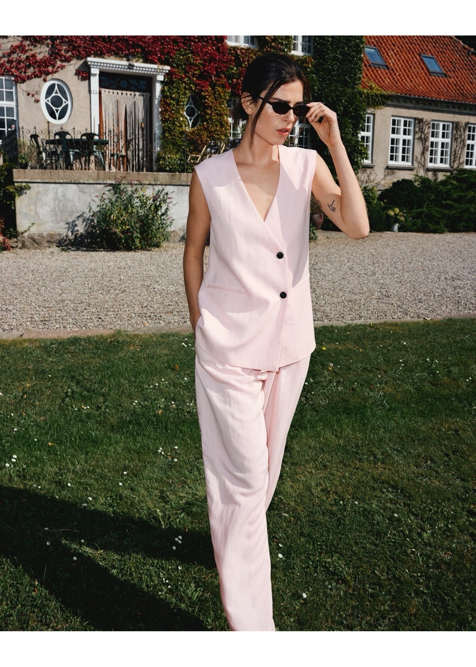 MOSS CPH MSCH FRANCISKA HW PANTS LOTUS MELANGE