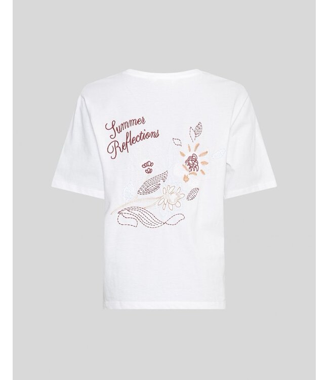 MOSS CPH MSCH JEANITTA SS TEE EMB BRIGHT WHITE