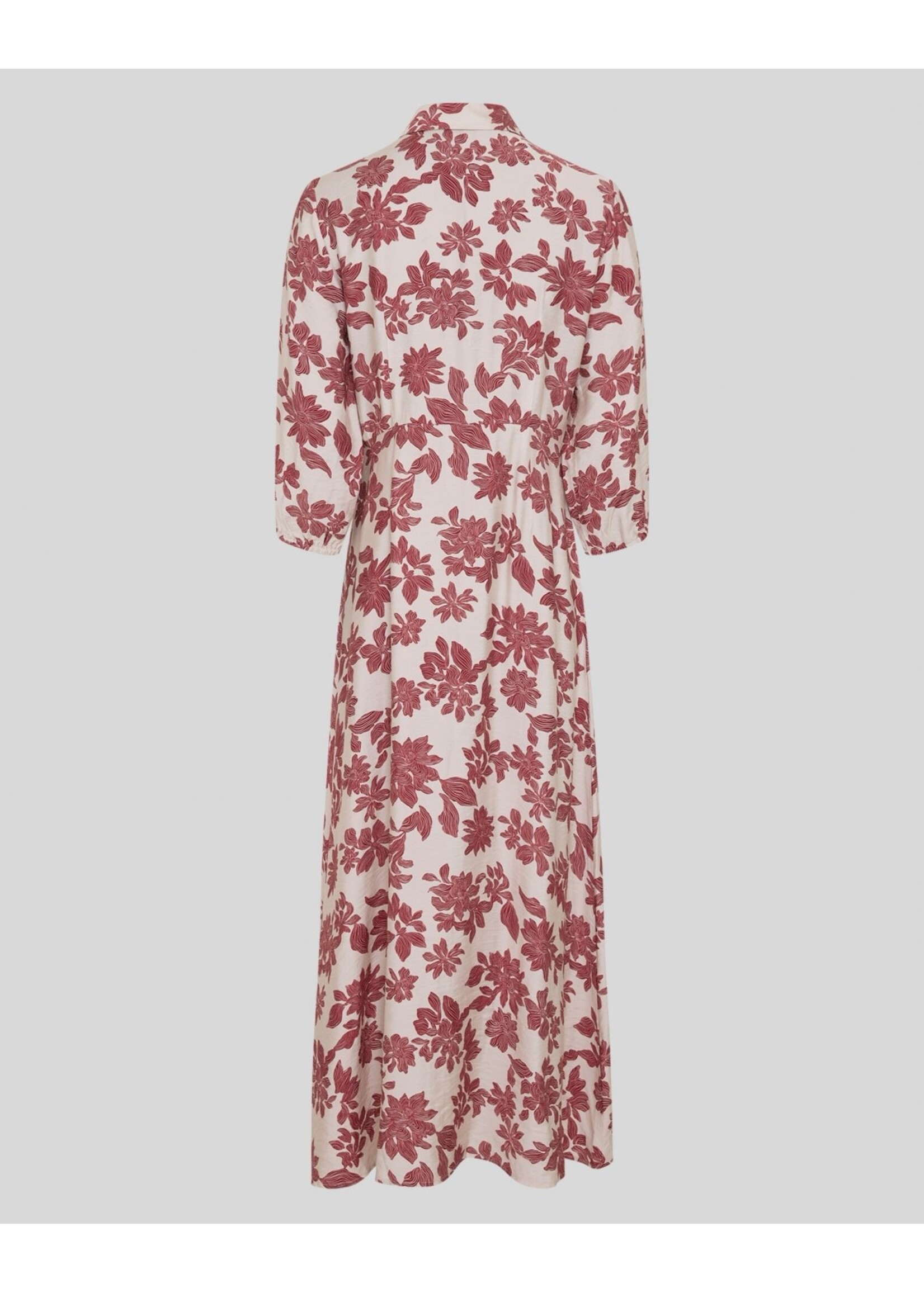 MOSS CPH MSCH VILDANA 3/4 SHIRT DRESS AOP RHUBARB FLOWER