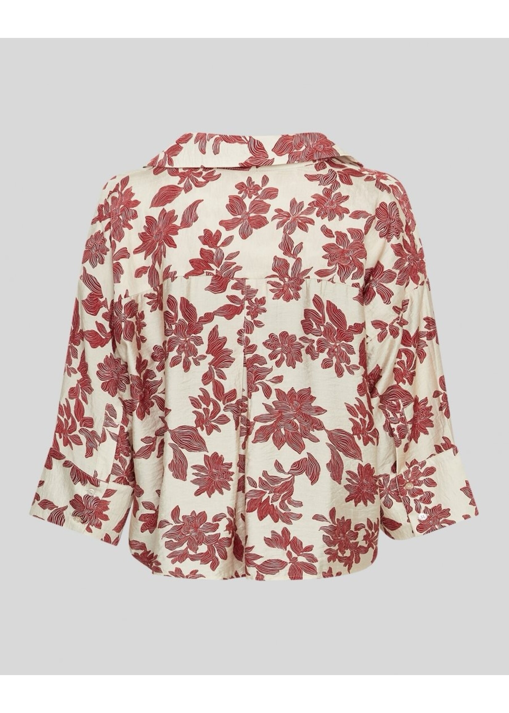 MOSS CPH MSCH VILDANA 3/4 SHIRT AOP RHUBARB FLOWER