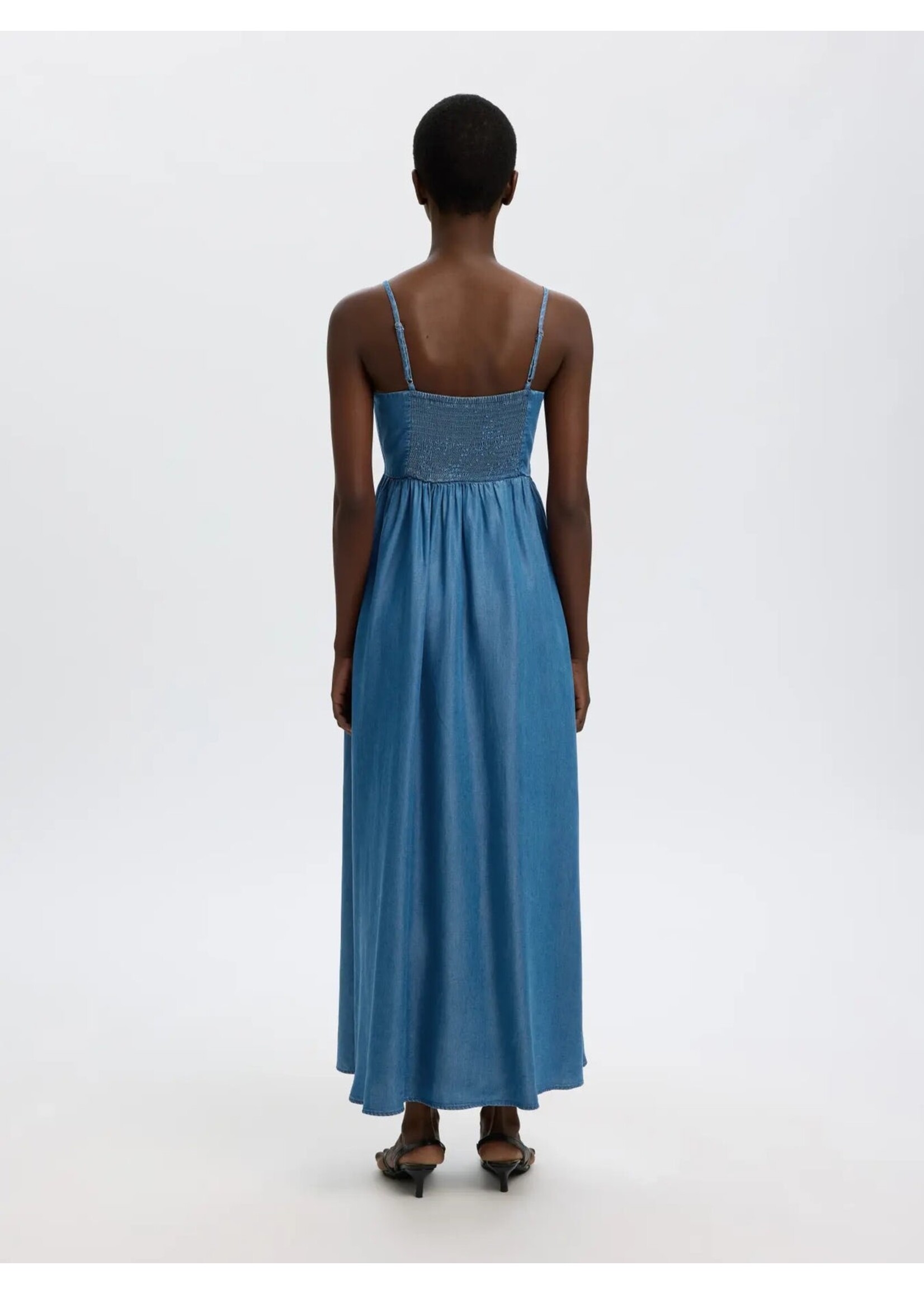 SELECTED FEMME SLFJANNA REGULAR SL ANKLE DRESS MED BLUE DENIM