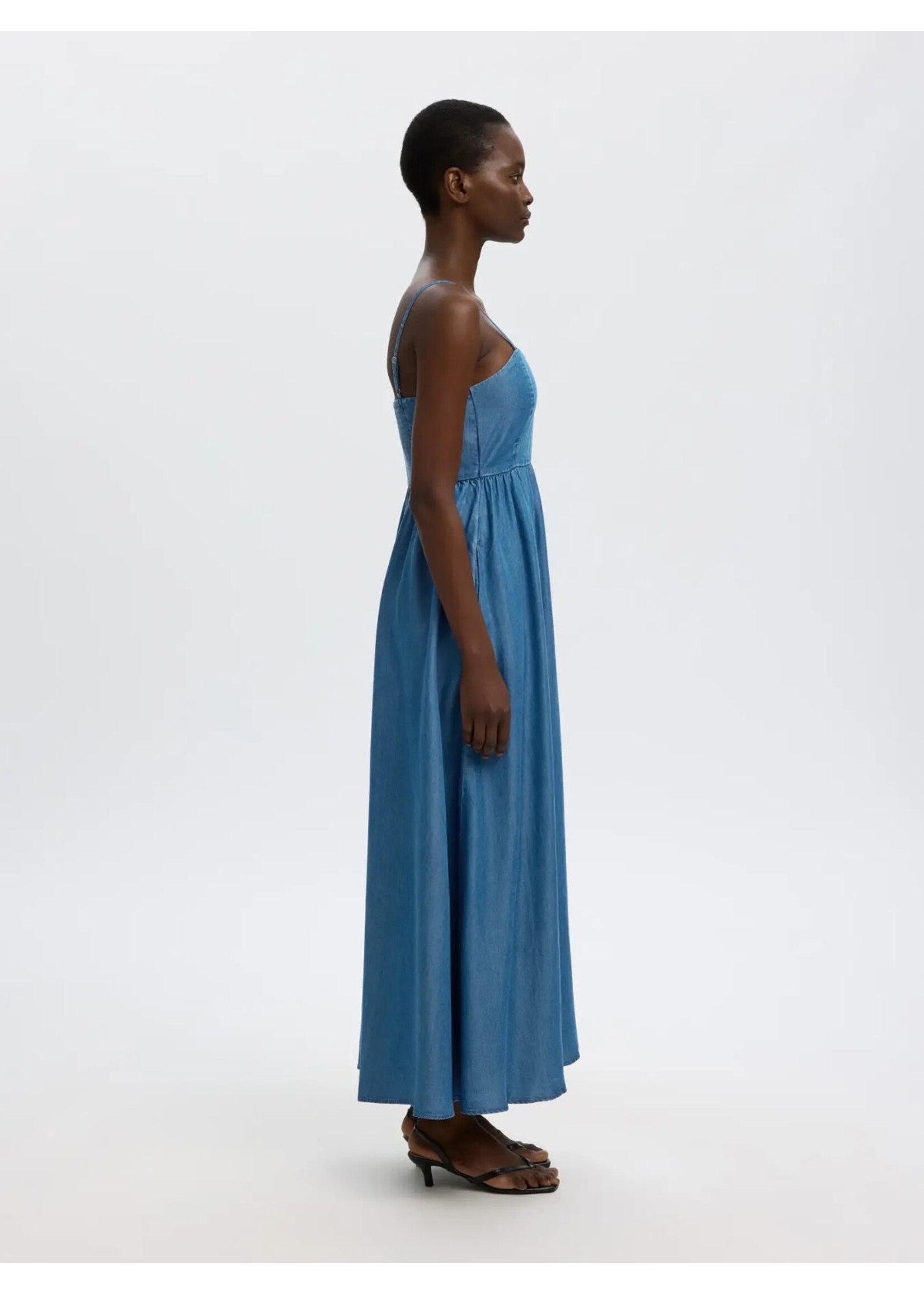 SELECTED FEMME SLFJANNA REGULAR SL ANKLE DRESS MED BLUE DENIM